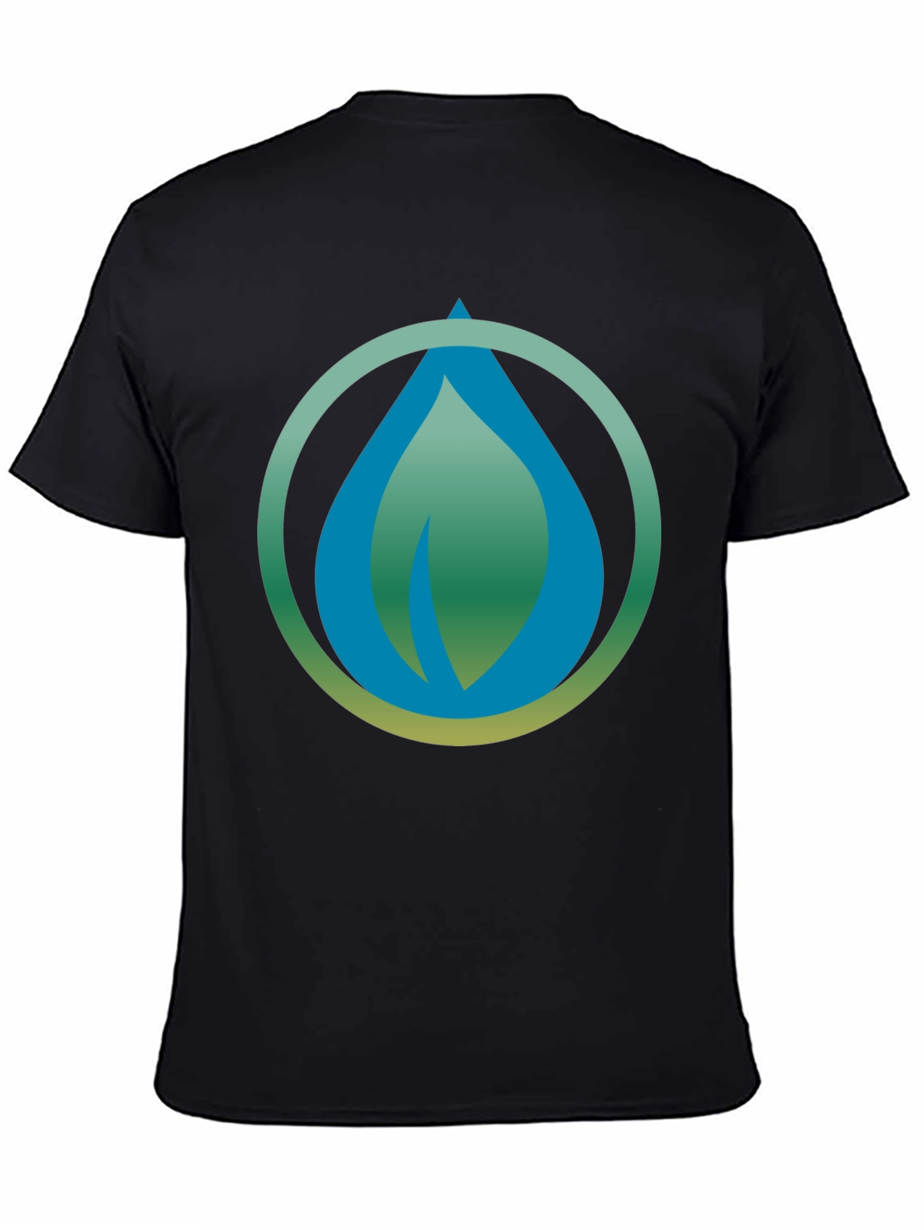 Nature Drop Graphic Black T-Shirt