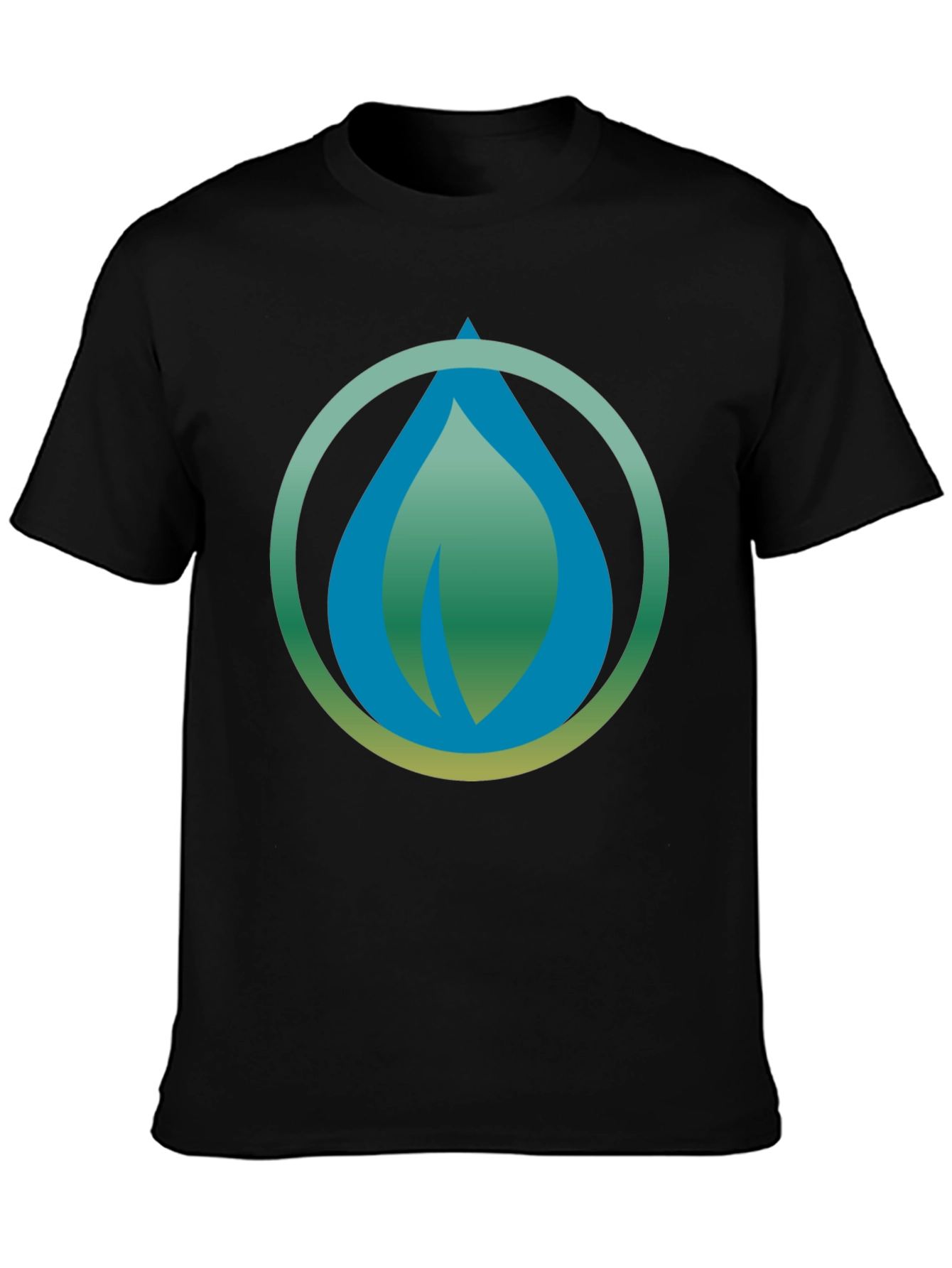 Nature Drop Graphic Black T-Shirt