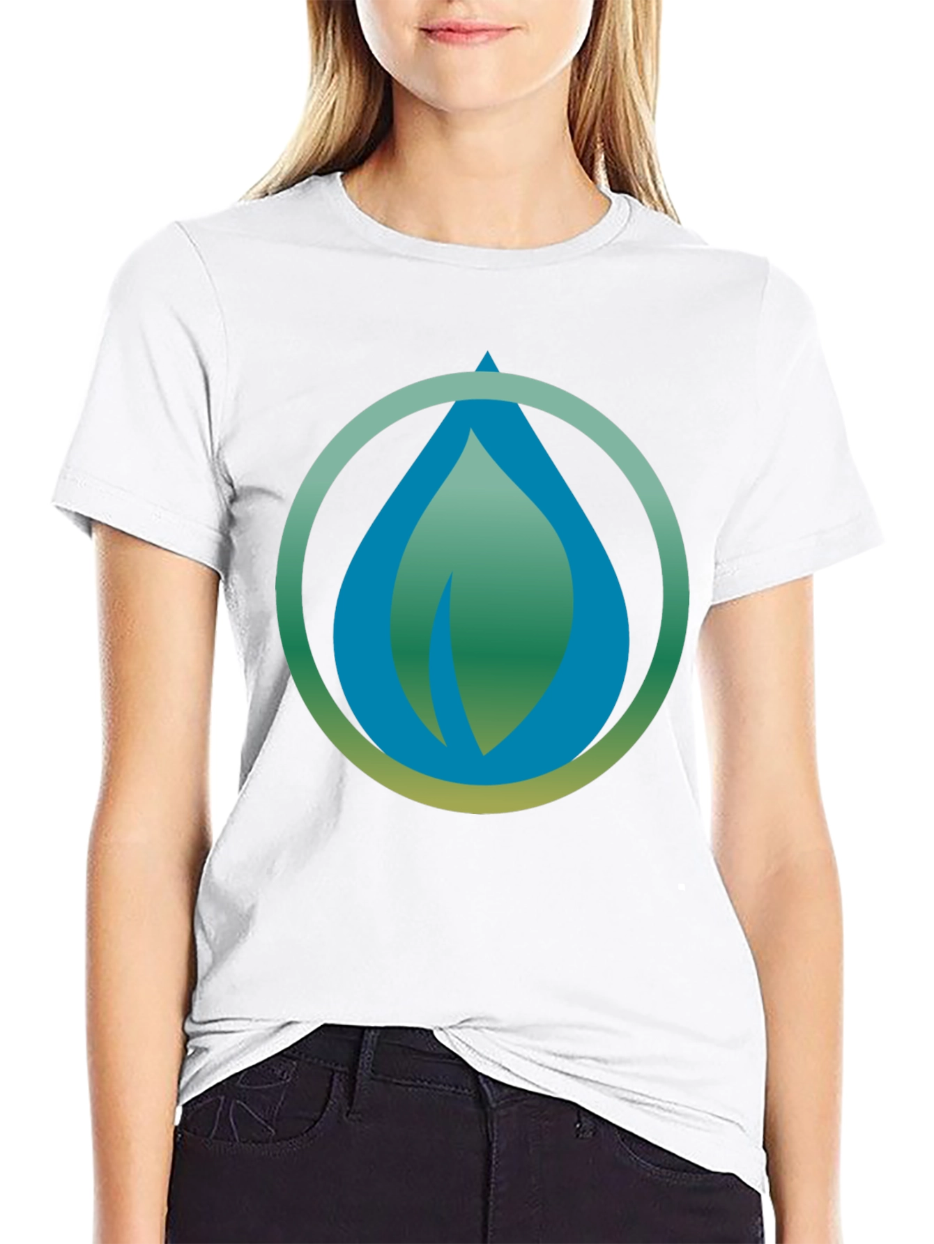 Nature Drop Graphic Black T-Shirt