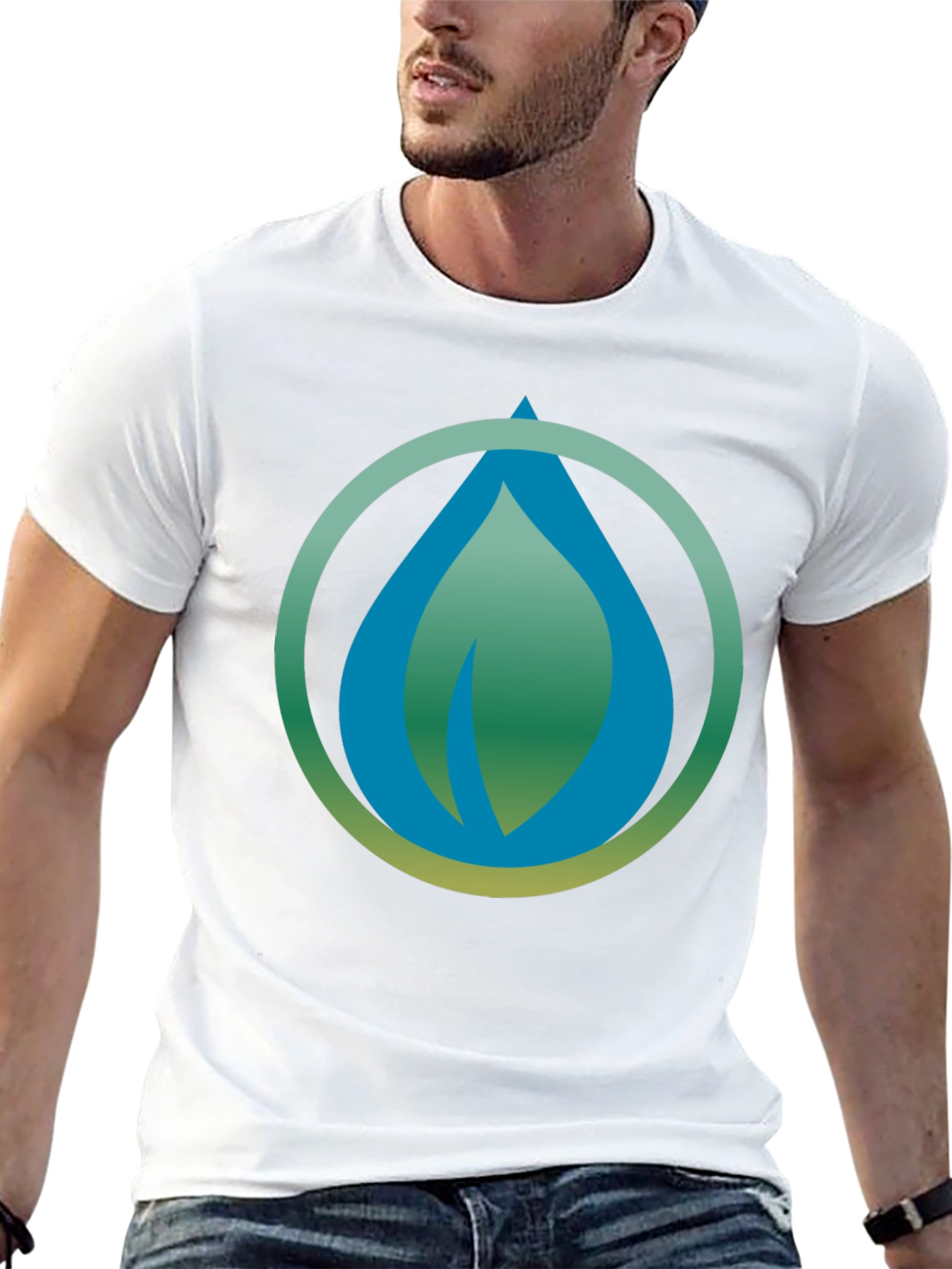 Nature Drop Graphic Black T-Shirt