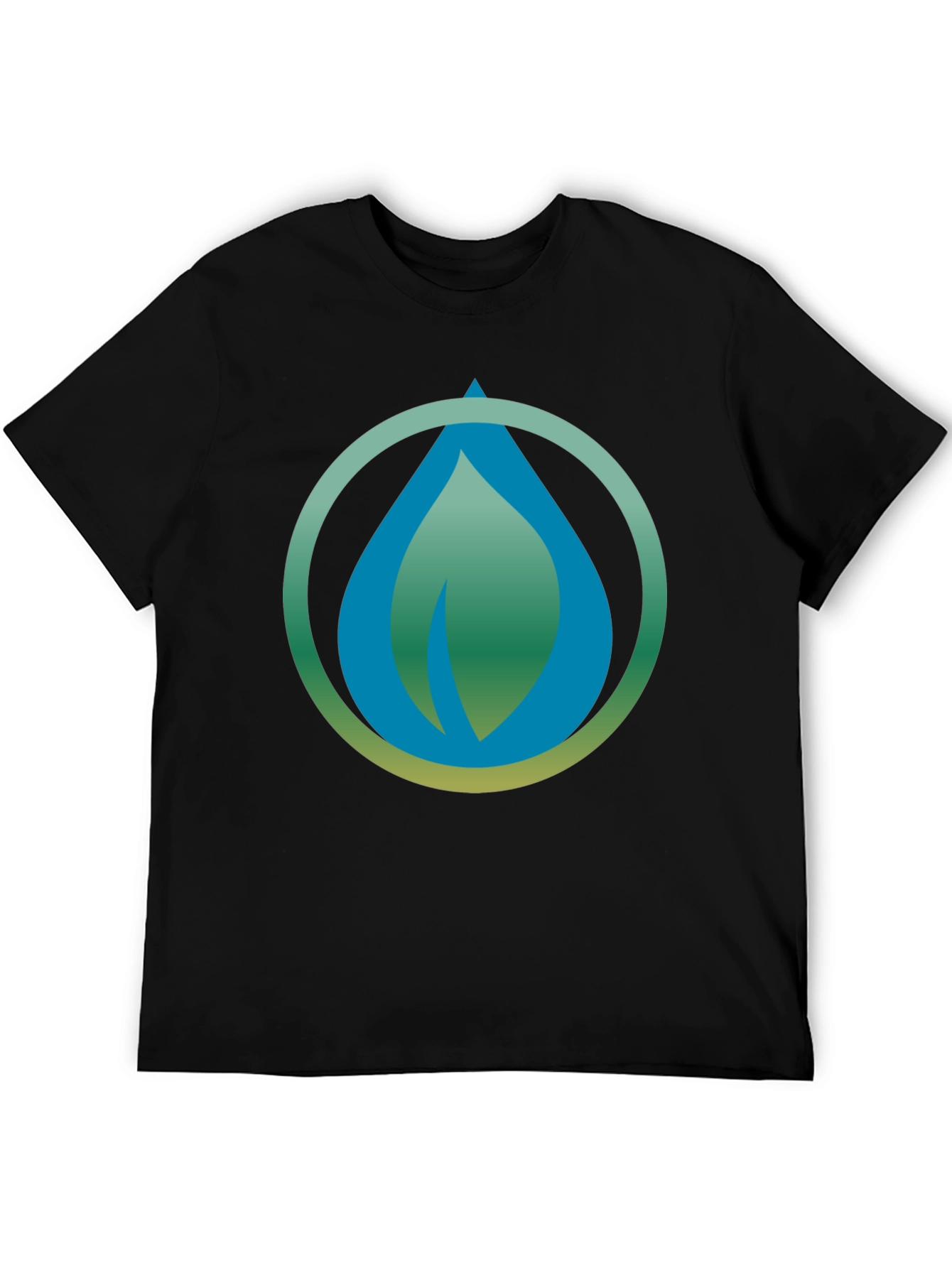 Nature Drop Graphic Black T-Shirt