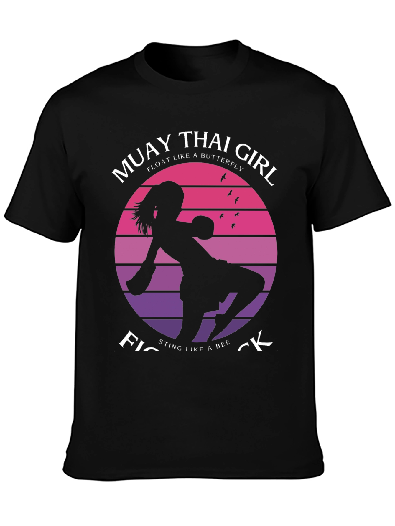 Muay Thai Girl Fighter Graphic T-Shirt
