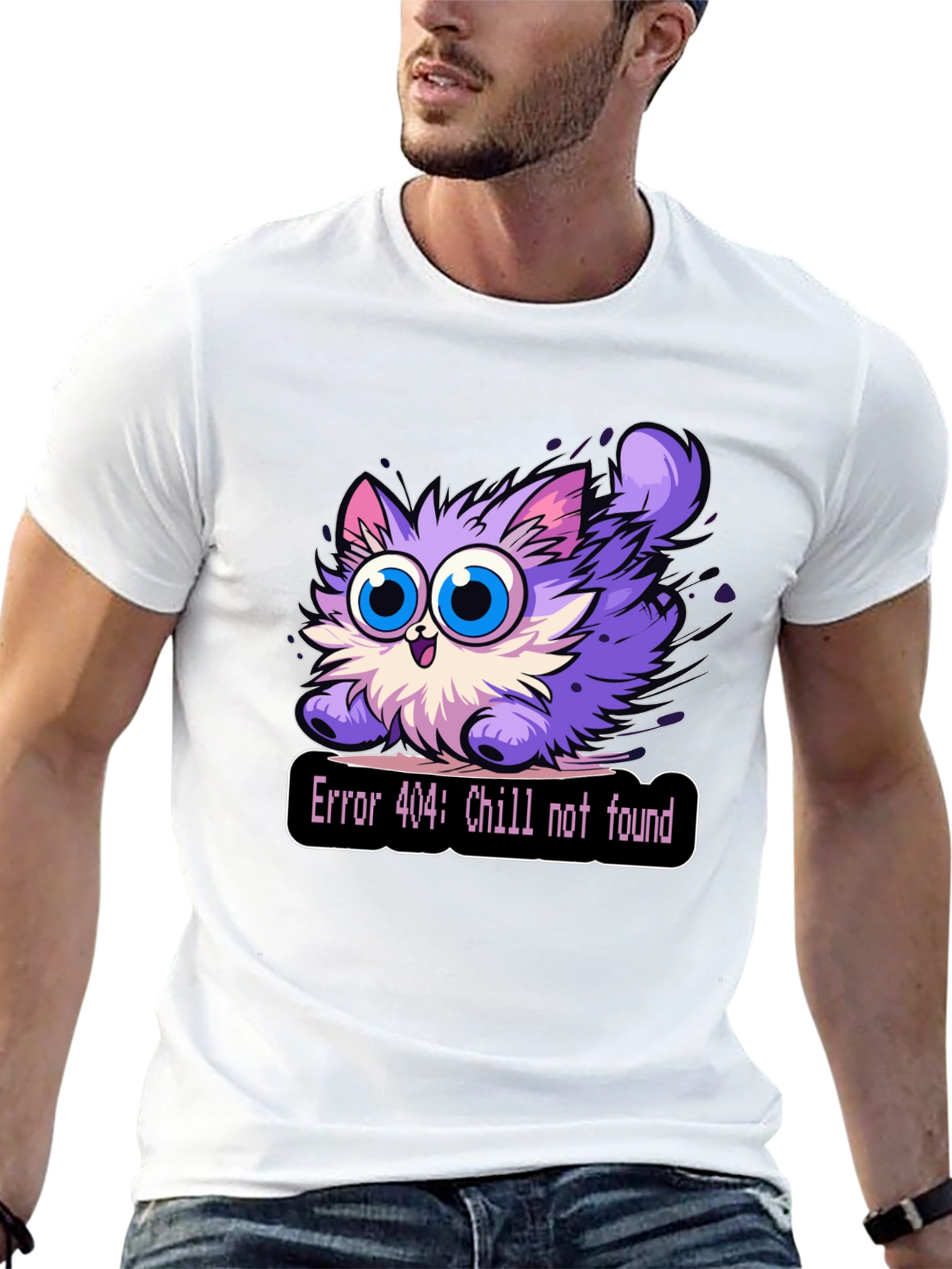 Error 404 Chill Not Found Cat T-Shirt