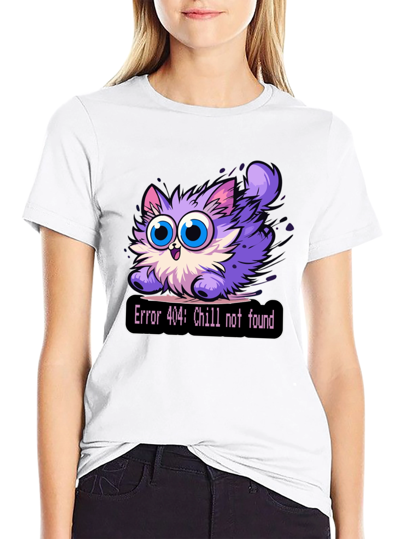 Error 404 Chill Not Found Cat T-Shirt