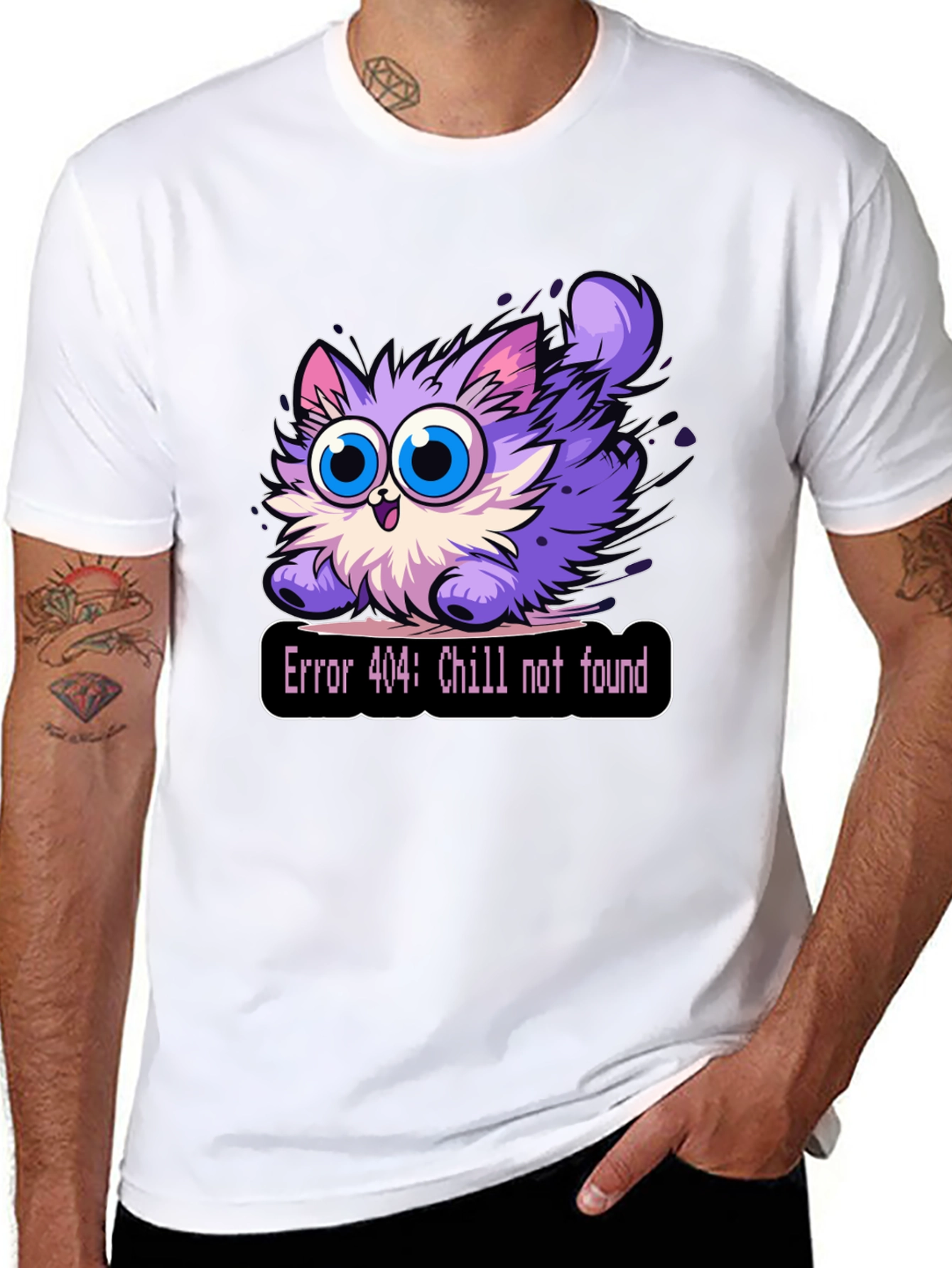 Error 404 Chill Not Found Cat T-Shirt