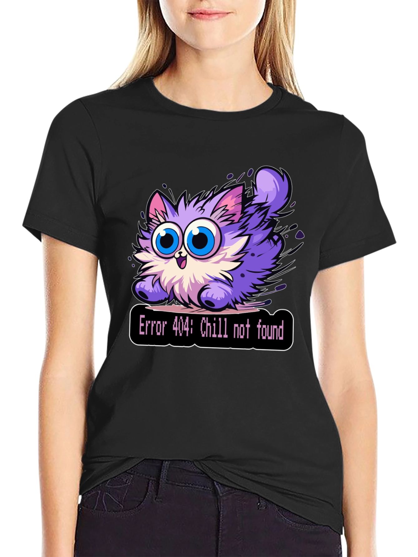 Error 404 Chill Not Found Cat T-Shirt