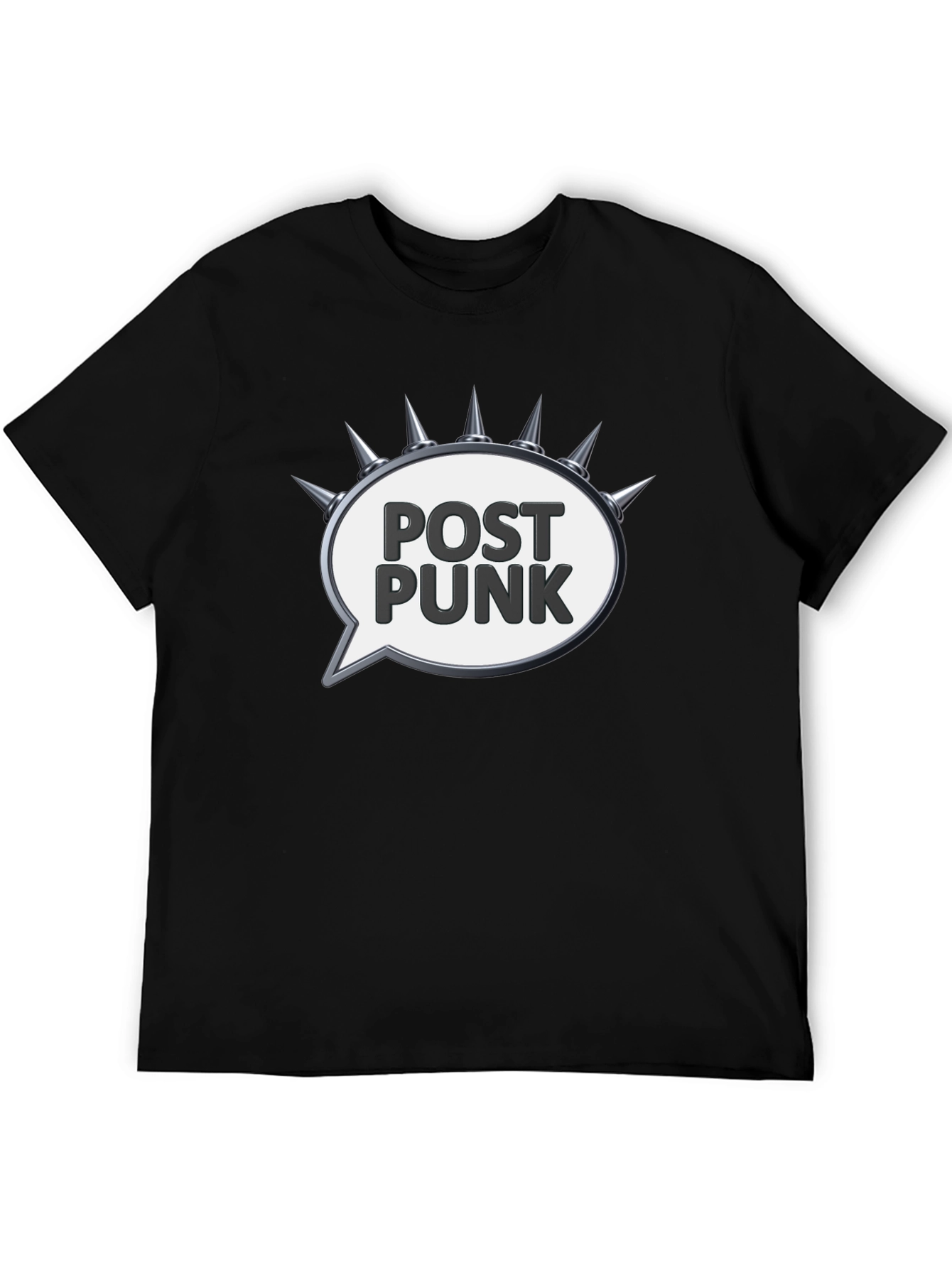 Edgy Post Punk Spiked Speech Bubble Tee