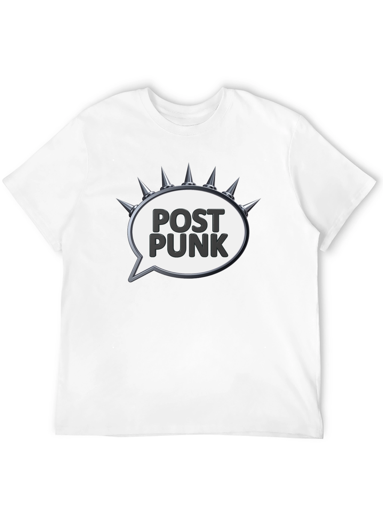 Edgy Post Punk Spiked Speech Bubble Tee