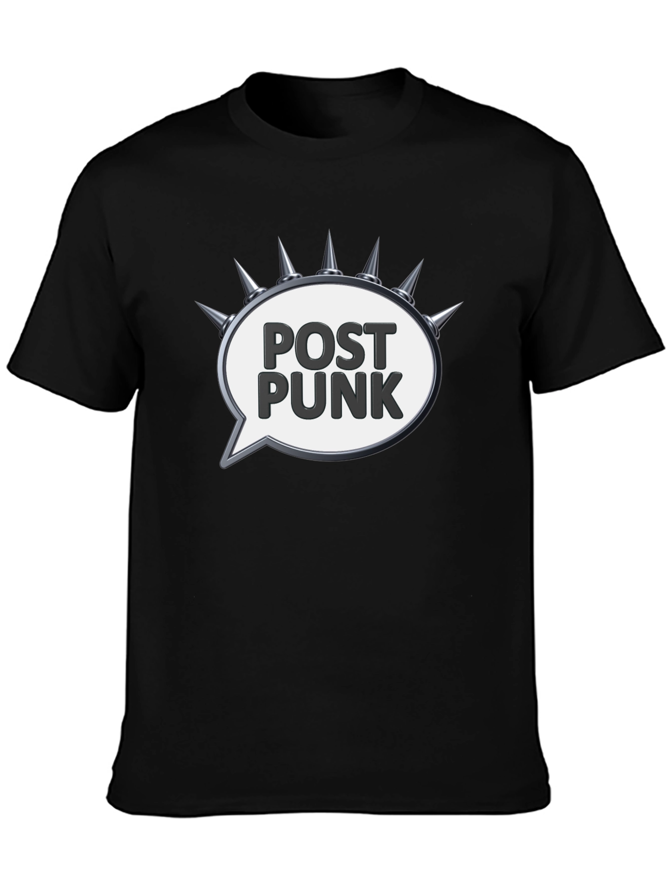 Edgy Post Punk Spiked Speech Bubble Tee