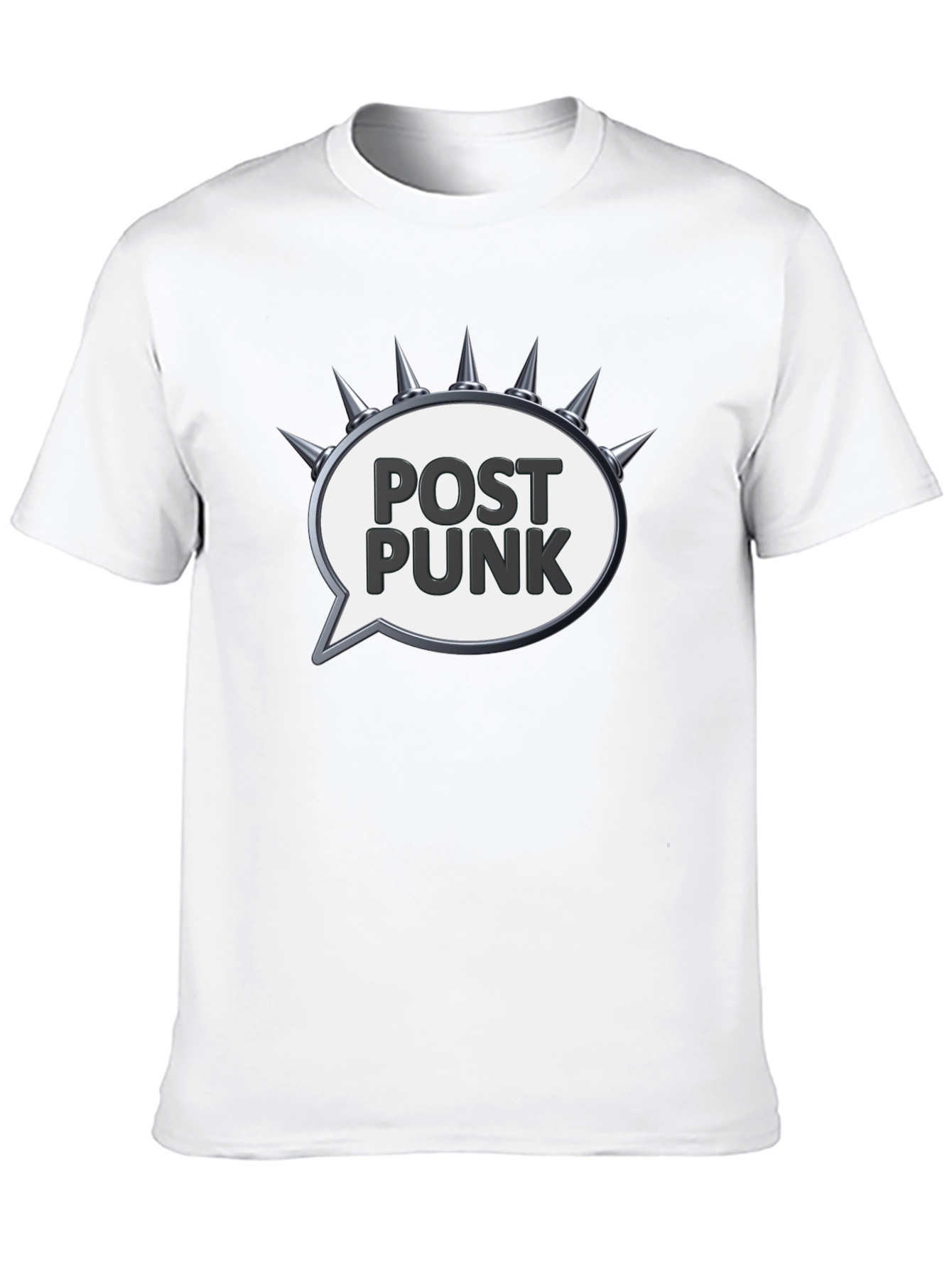 Edgy Post Punk Spiked Speech Bubble Tee