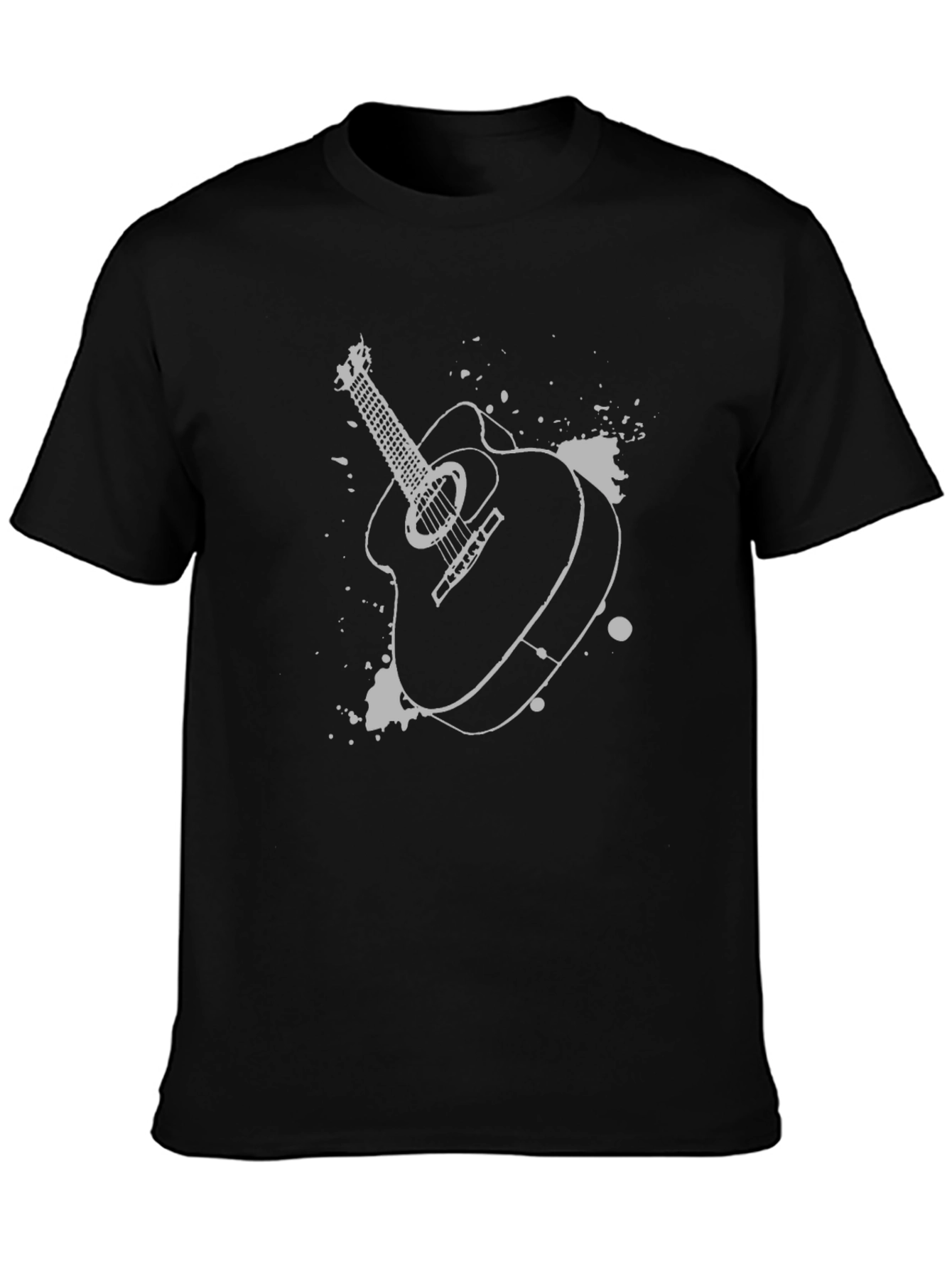 Acoustic Guitar Graphic Tee - Music Lovers T-Shirt