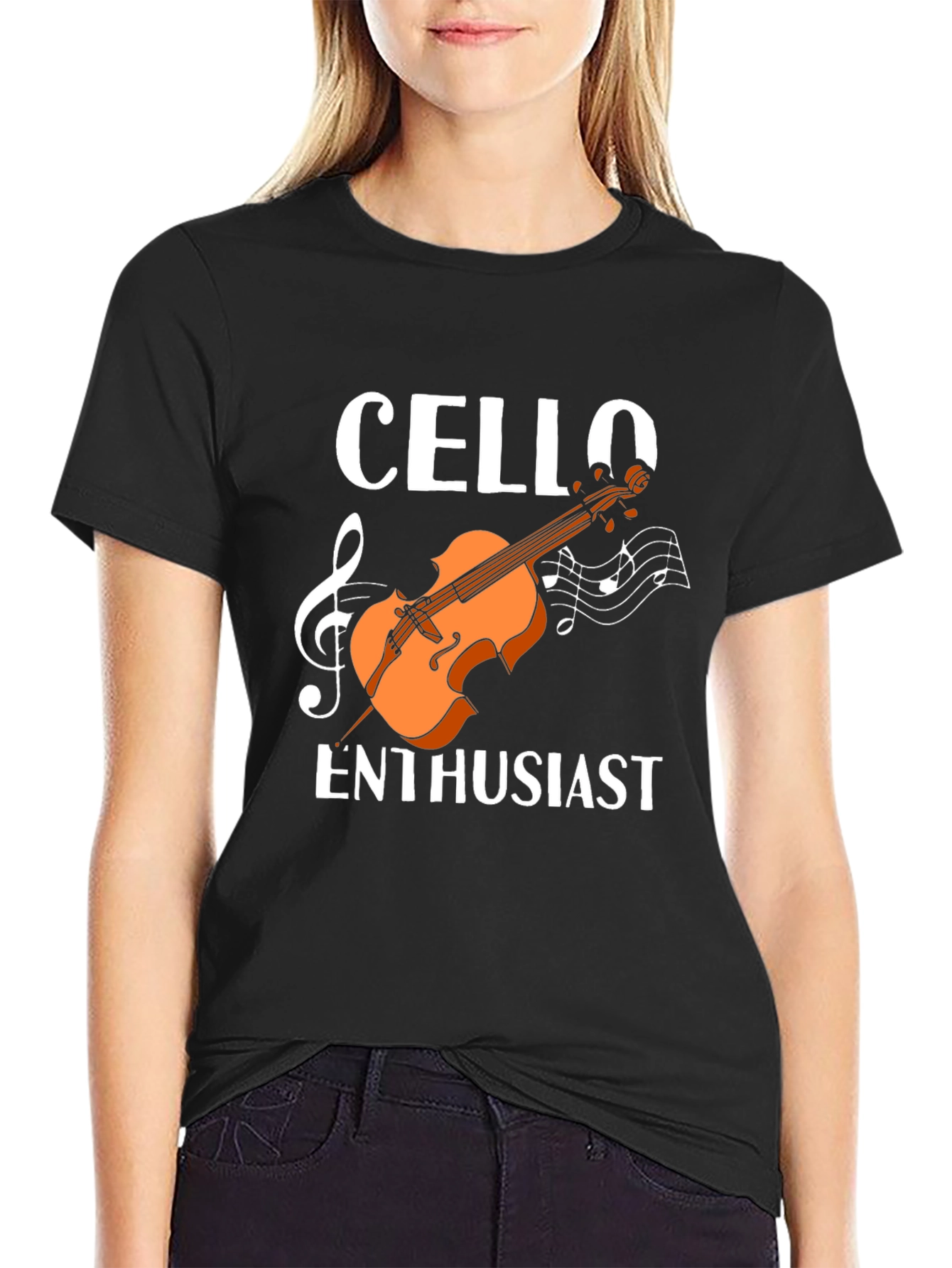 Cello Enthusiast Graphic T-Shirt