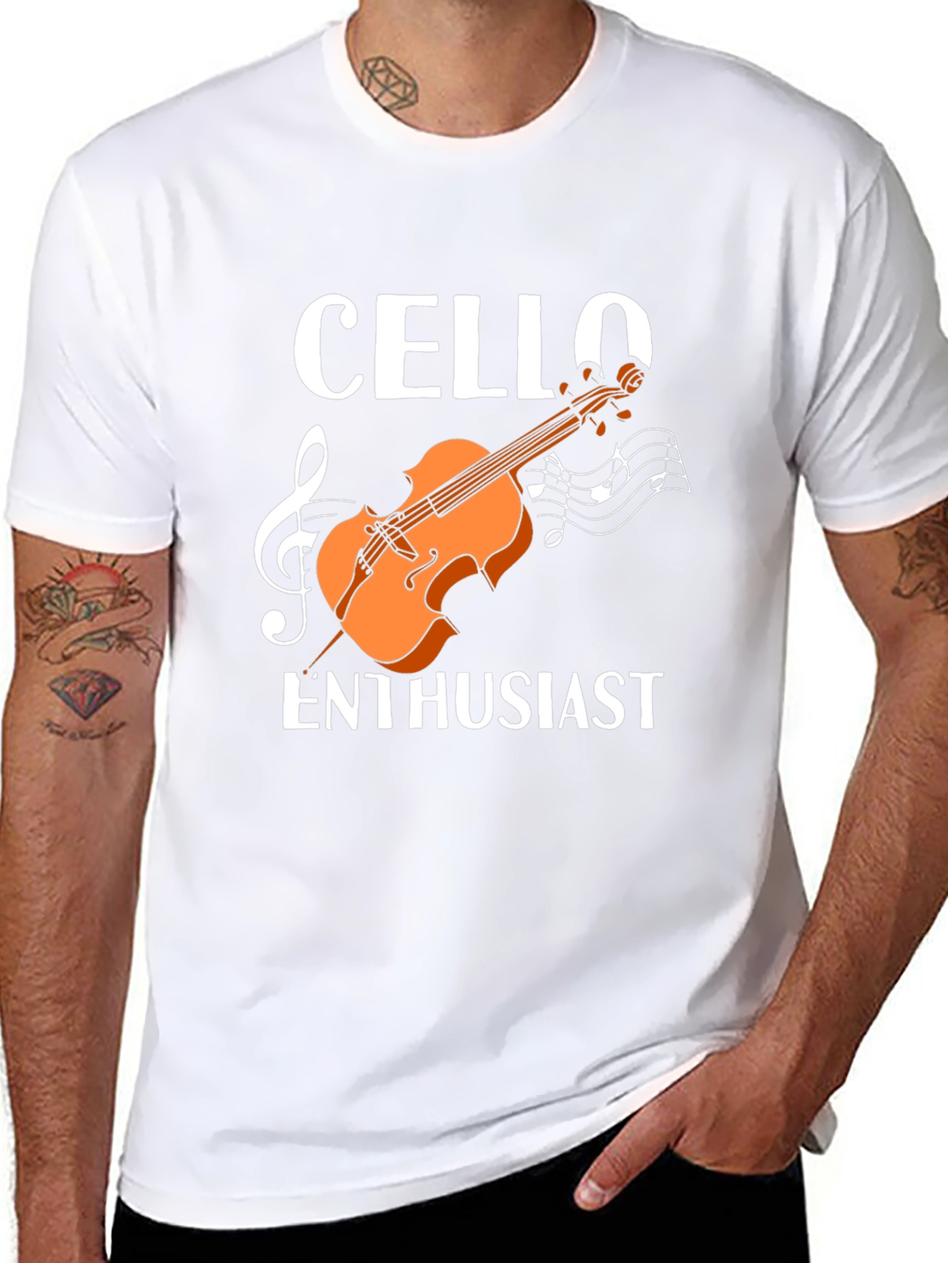 Cello Enthusiast Graphic T-Shirt