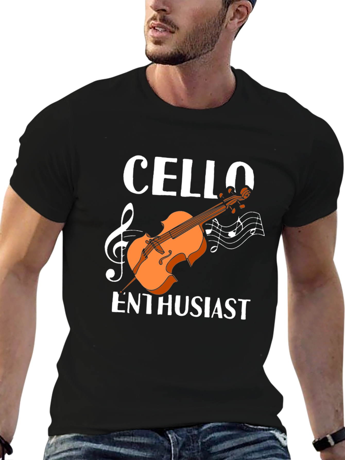 Cello Enthusiast Graphic T-Shirt