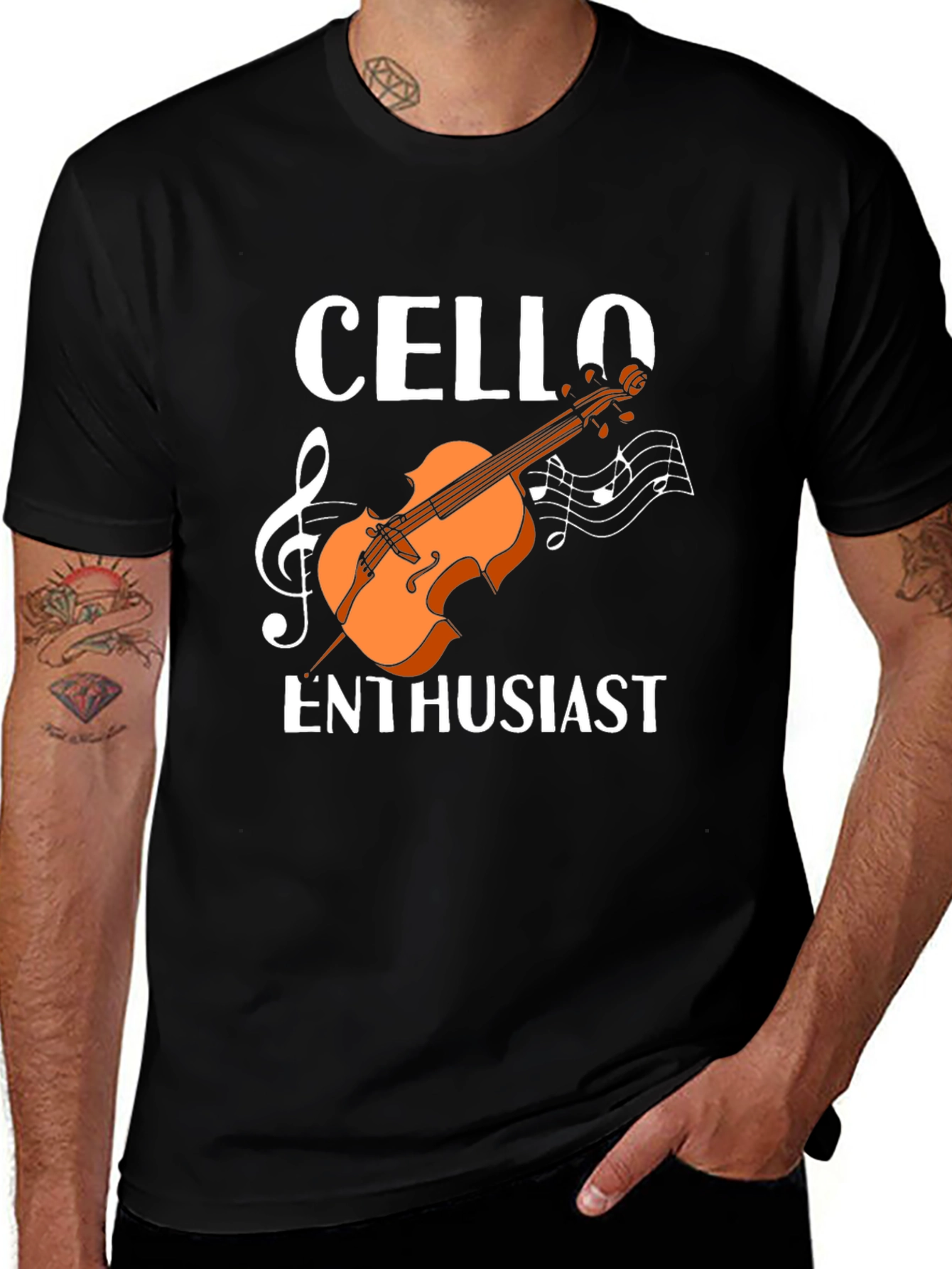 Cello Enthusiast Graphic T-Shirt