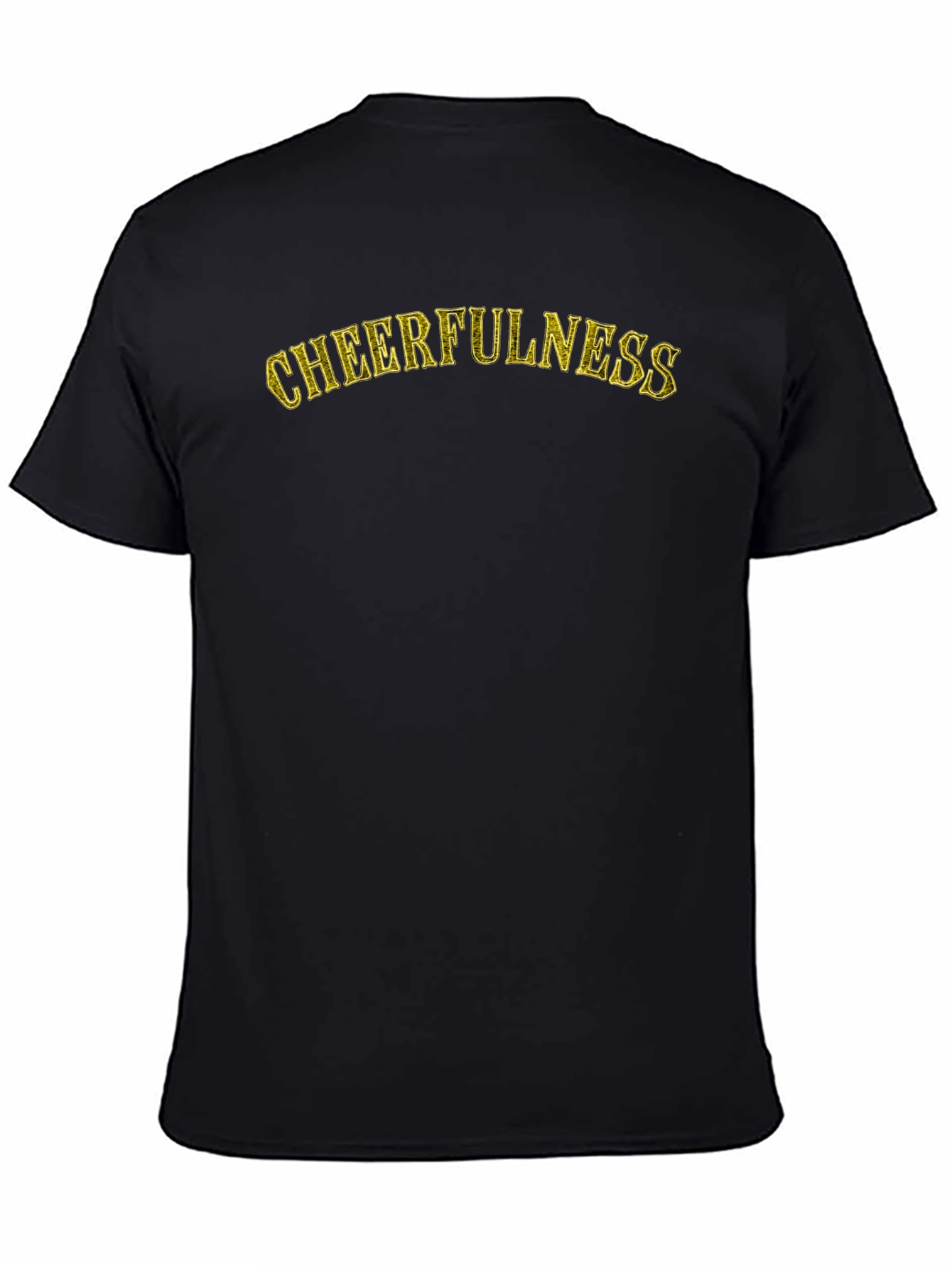 Cheerfulness Graphic T-Shirt - Black Cotton Tee