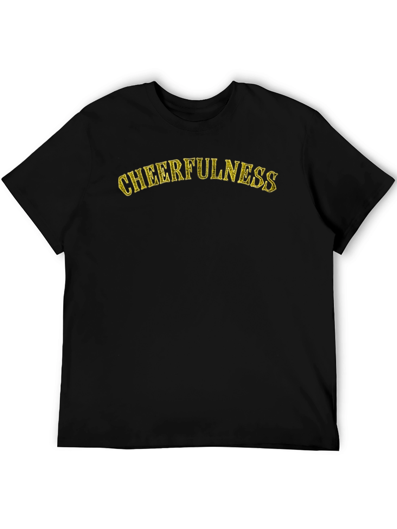 Cheerfulness Graphic T-Shirt - Black Cotton Tee