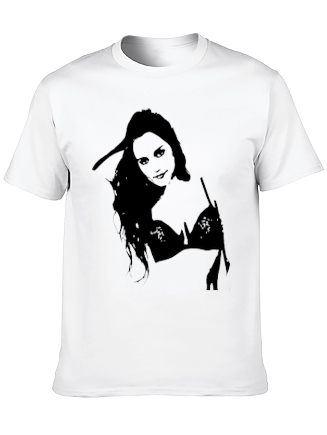 Silhouette Woman Graphic Black T-Shirt