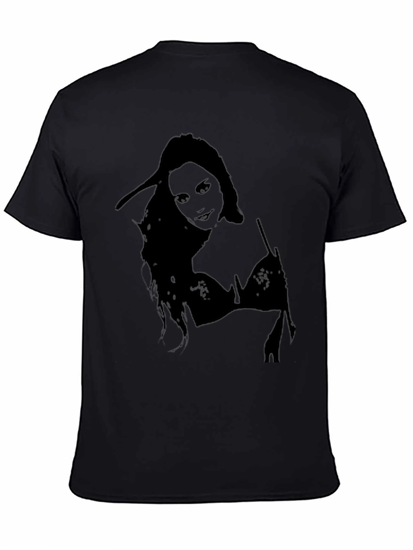 Silhouette Woman Graphic Black T-Shirt