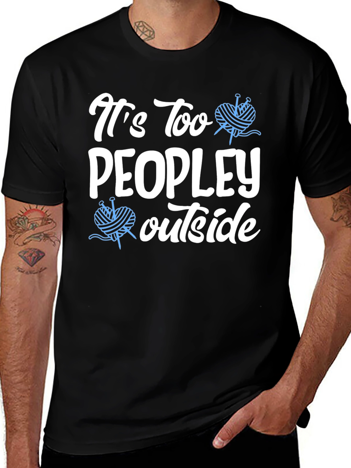 Its Too Peopley Outside Knit T-Shirt