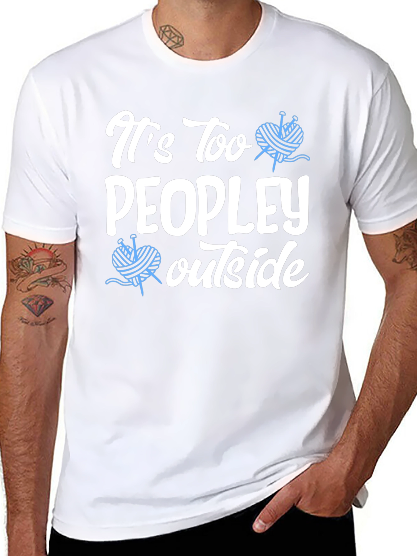 Its Too Peopley Outside Knit T-Shirt