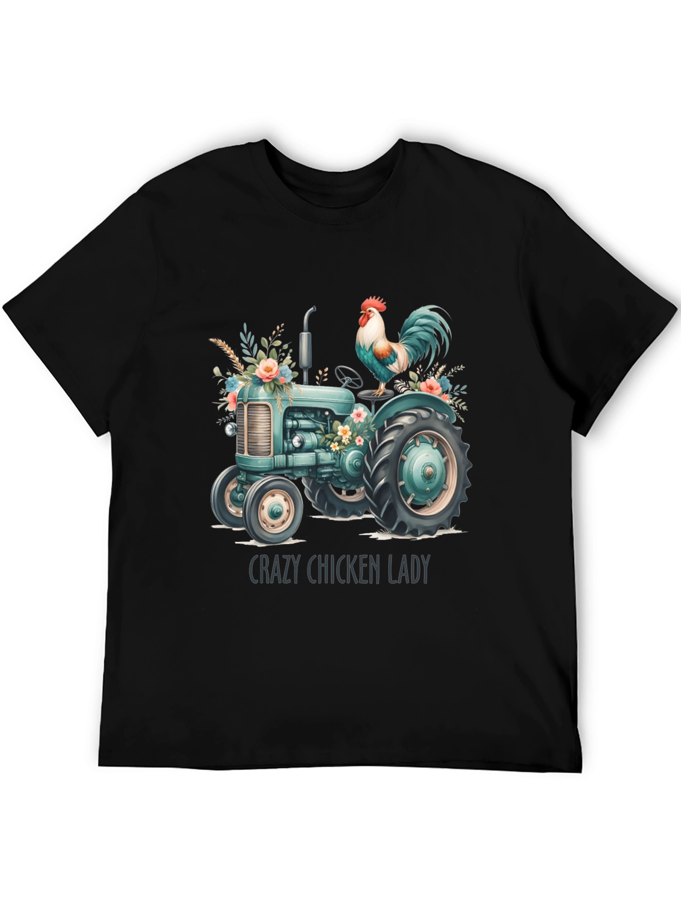 Crazy Chicken Lady Tractor Tee