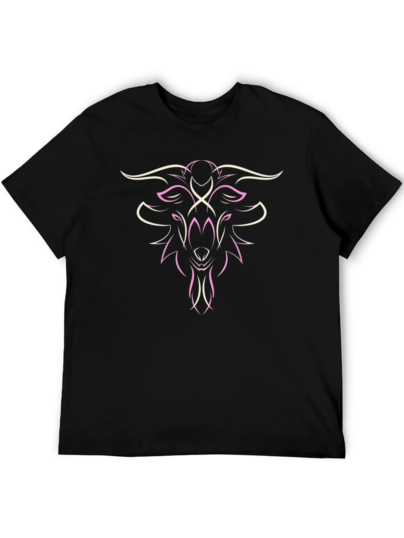 Goat Head Graphic Tee - Stylish Mens Black T-Shirt