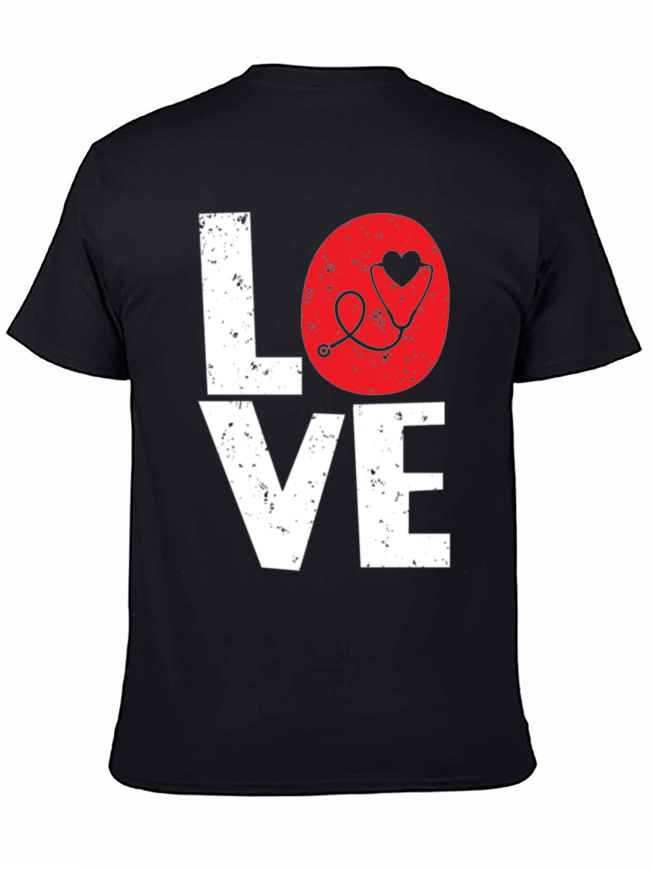 LOVE Stethoscope Heartbeat Graphic T-Shirt
