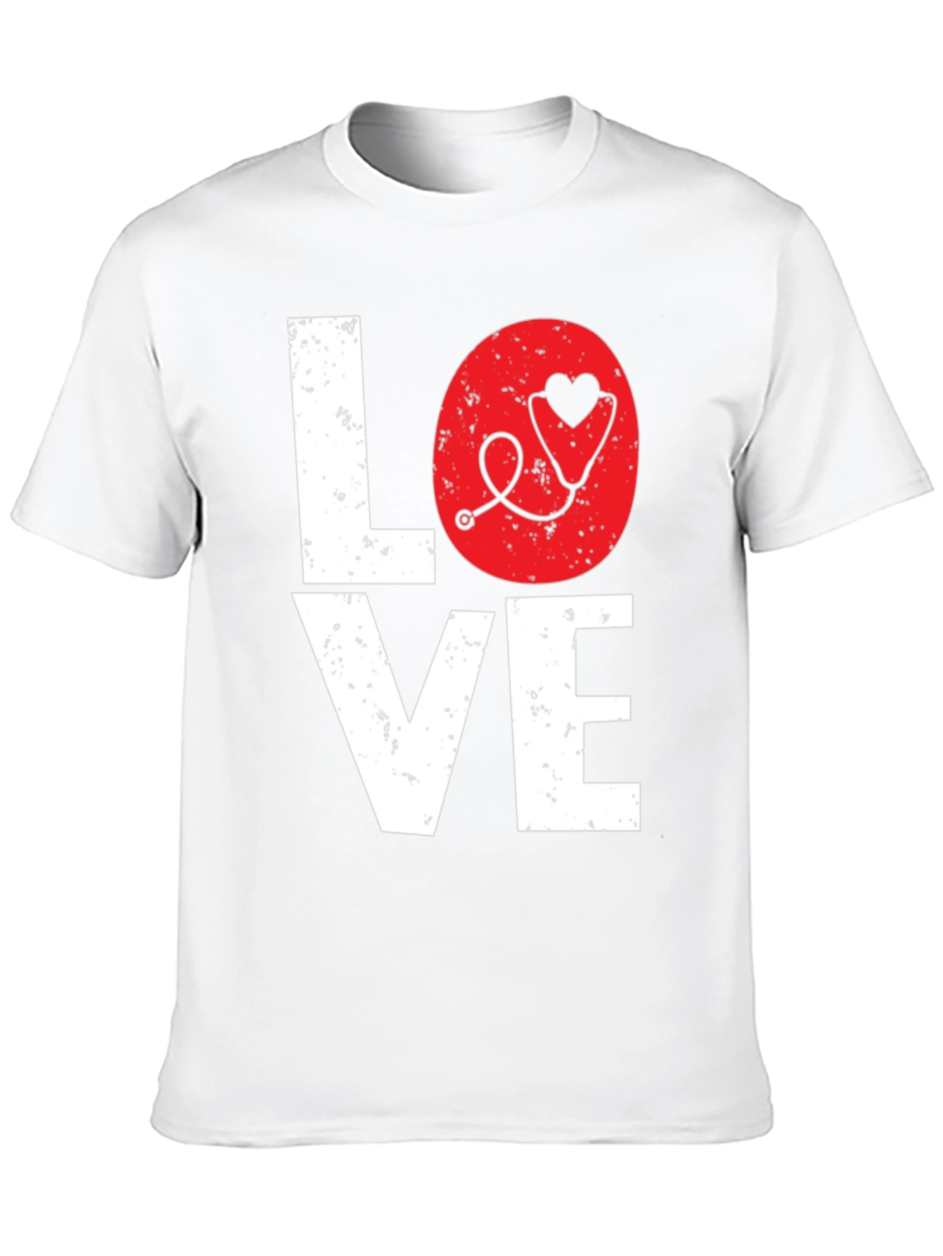 LOVE Stethoscope Heartbeat Graphic T-Shirt