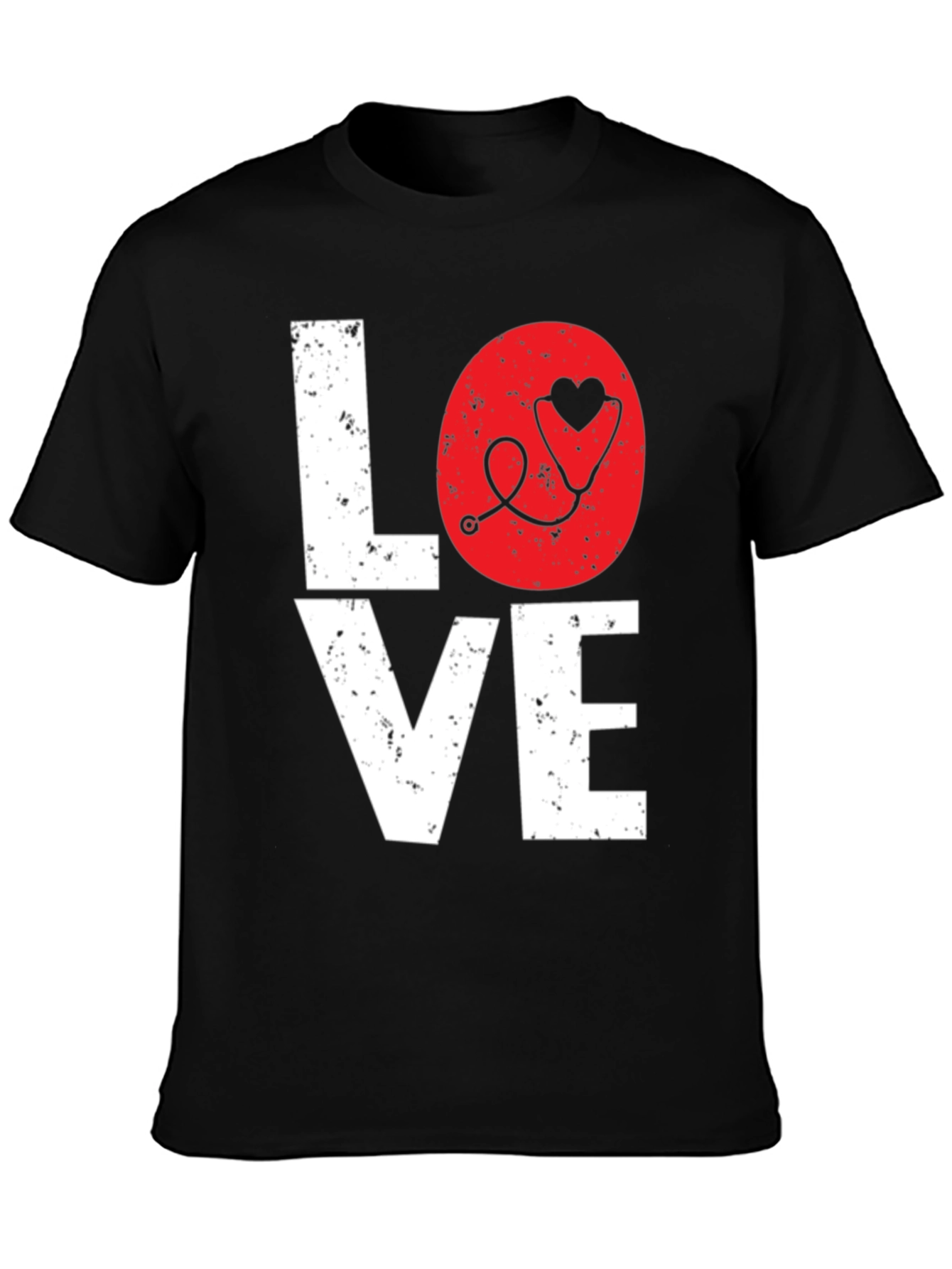 LOVE Stethoscope Heartbeat Graphic T-Shirt