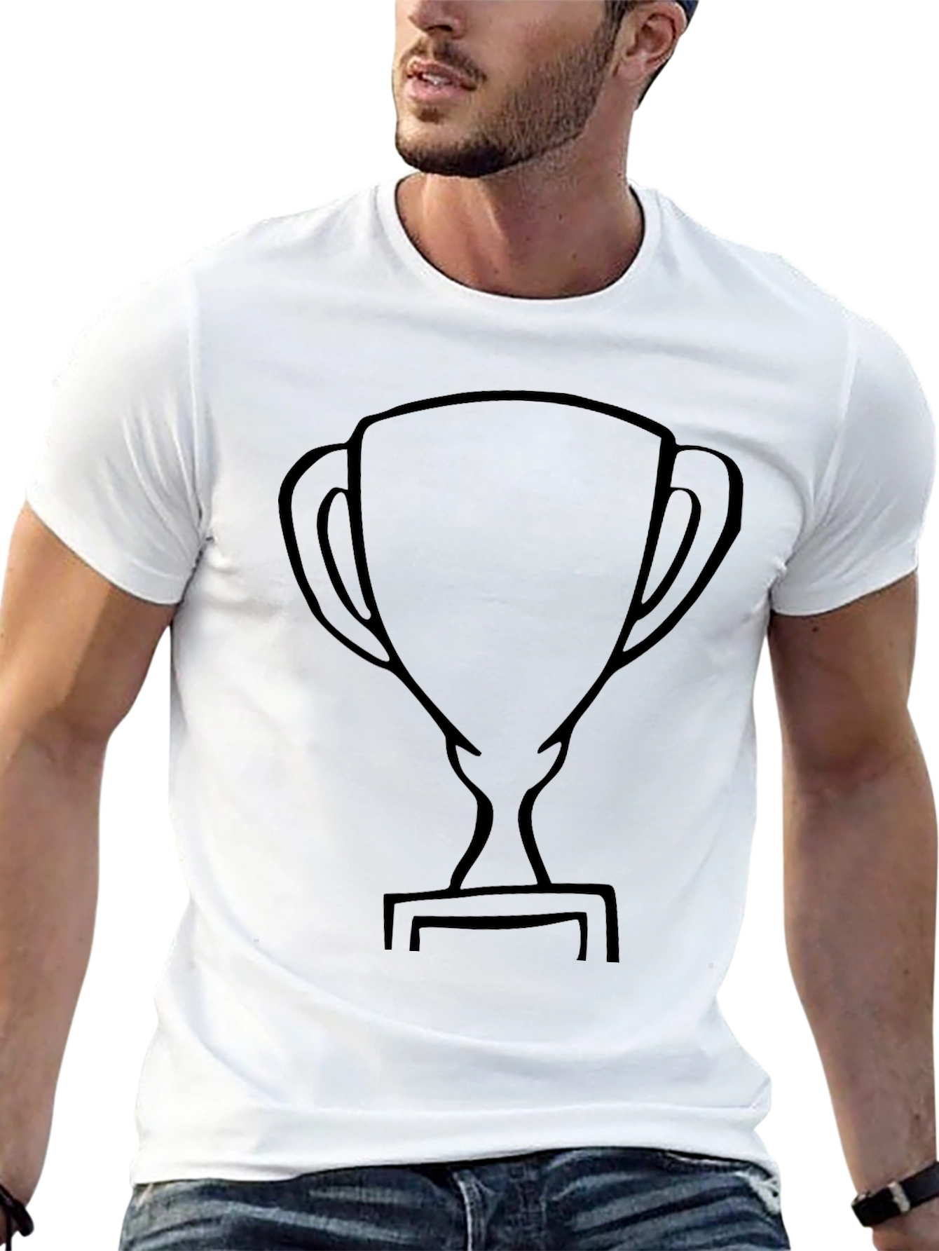 Black Trophy Graphic T-Shirt - Casual Comfort