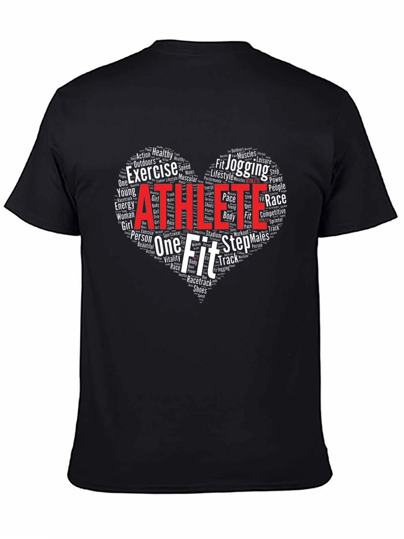 Athlete Word Art Graphic T-Shirt