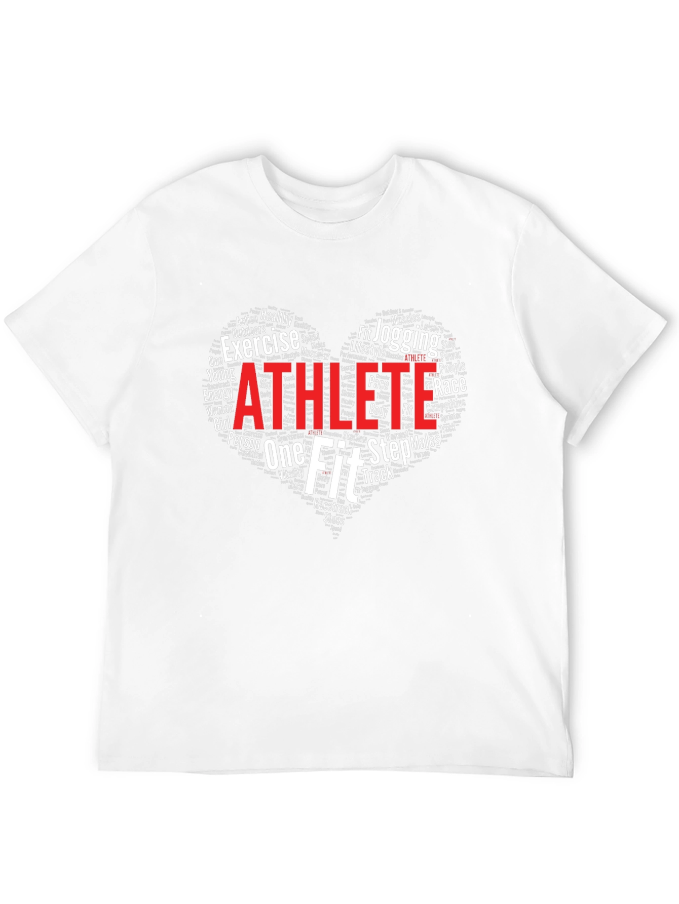 Athlete Word Art Graphic T-Shirt
