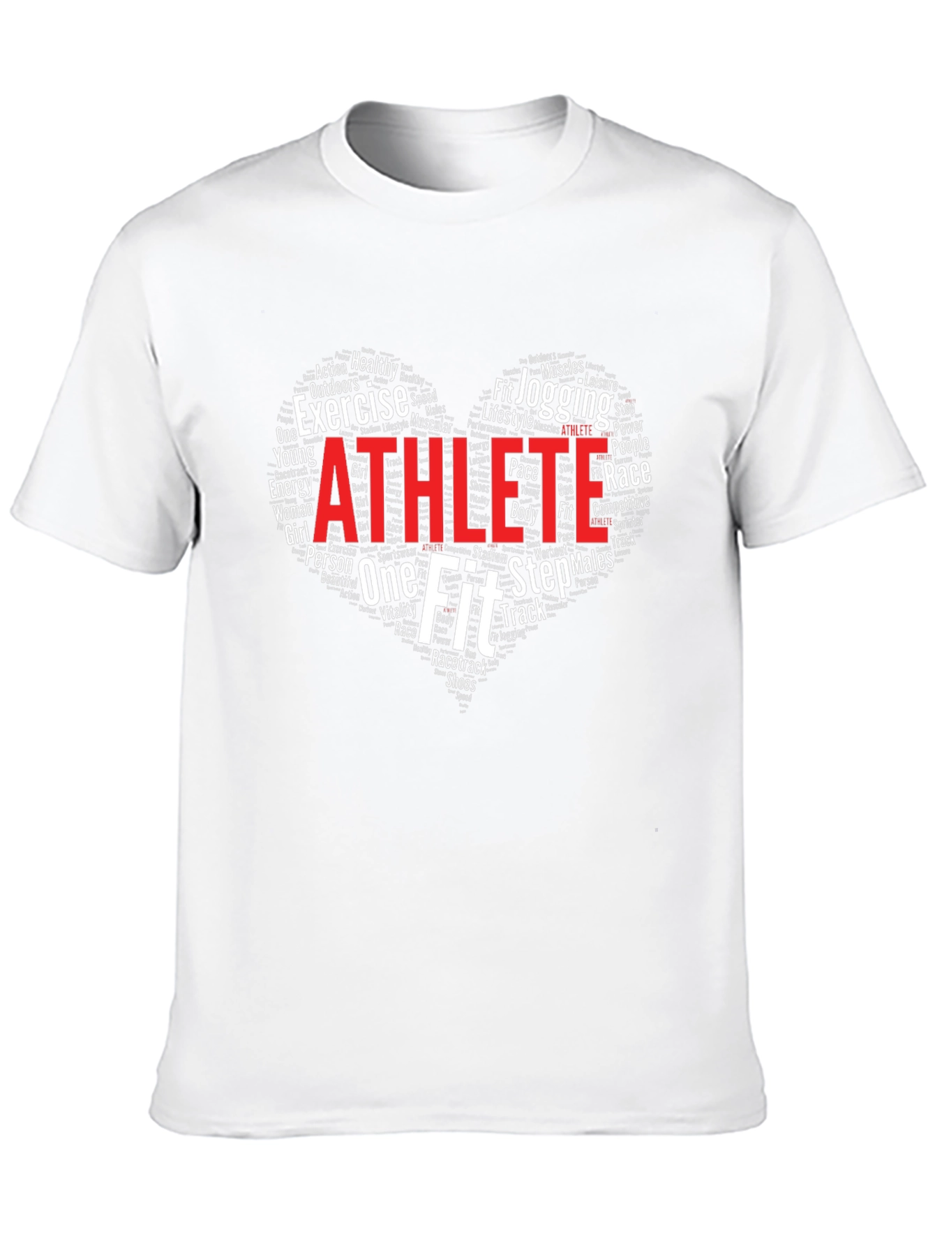 Athlete Word Art Graphic T-Shirt