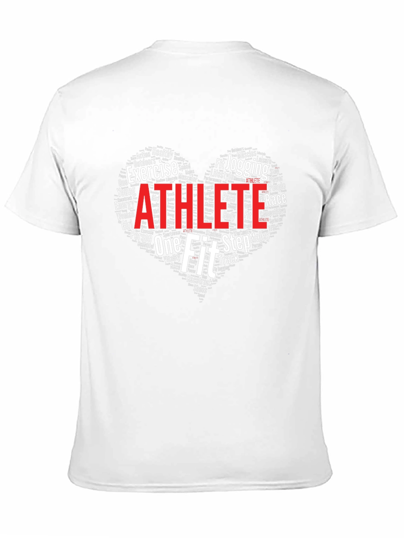 Athlete Word Art Graphic T-Shirt