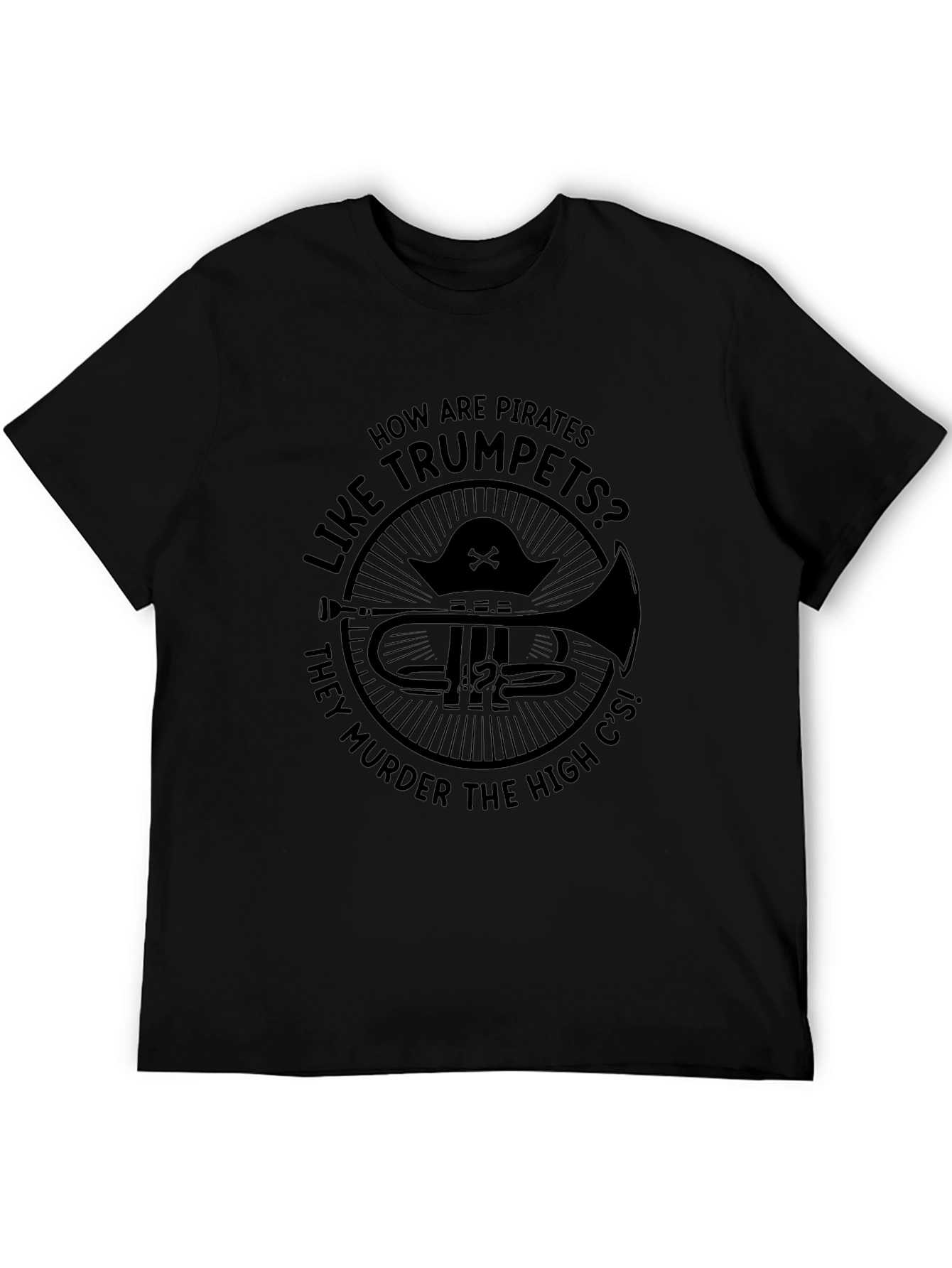 Pirate Trumpet Pun T-Shirt - High C Murder!
