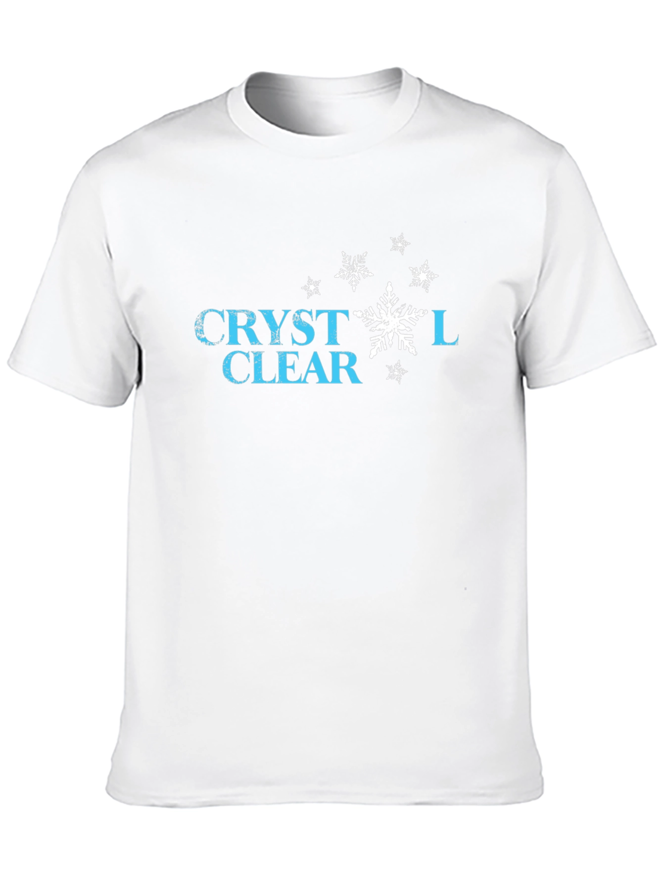 Crystal Clear Snowflake Graphic T-Shirt - Black
