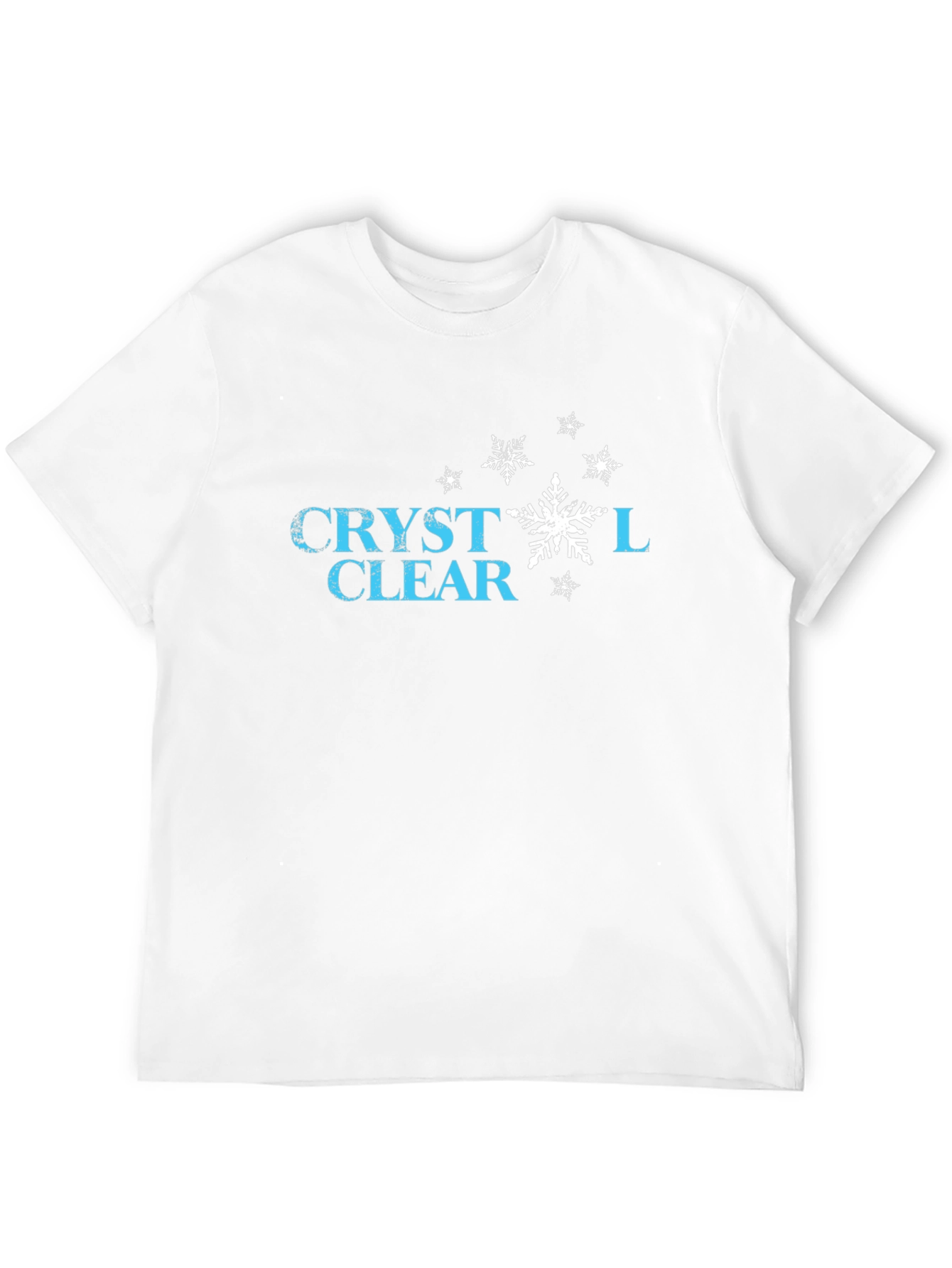 Crystal Clear Snowflake Graphic T-Shirt - Black