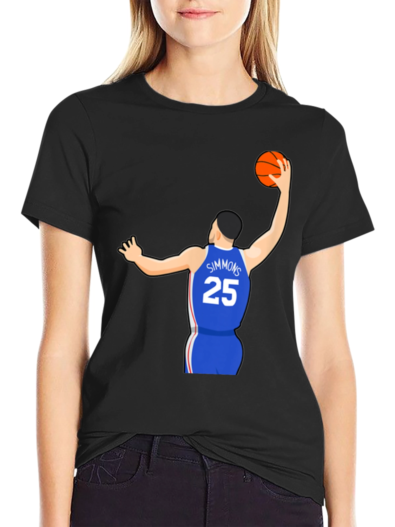 Simmons Jersey Graphic Tee - Basketball Fan Apparel