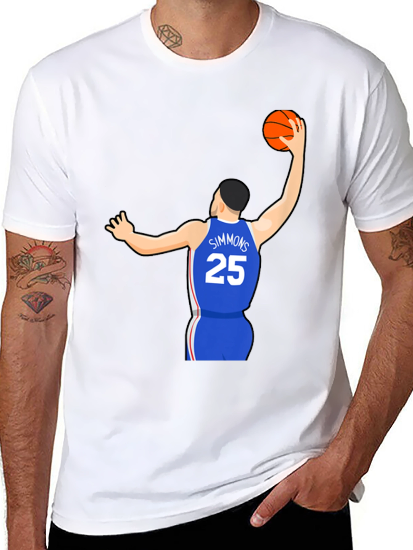 Simmons Jersey Graphic Tee - Basketball Fan Apparel