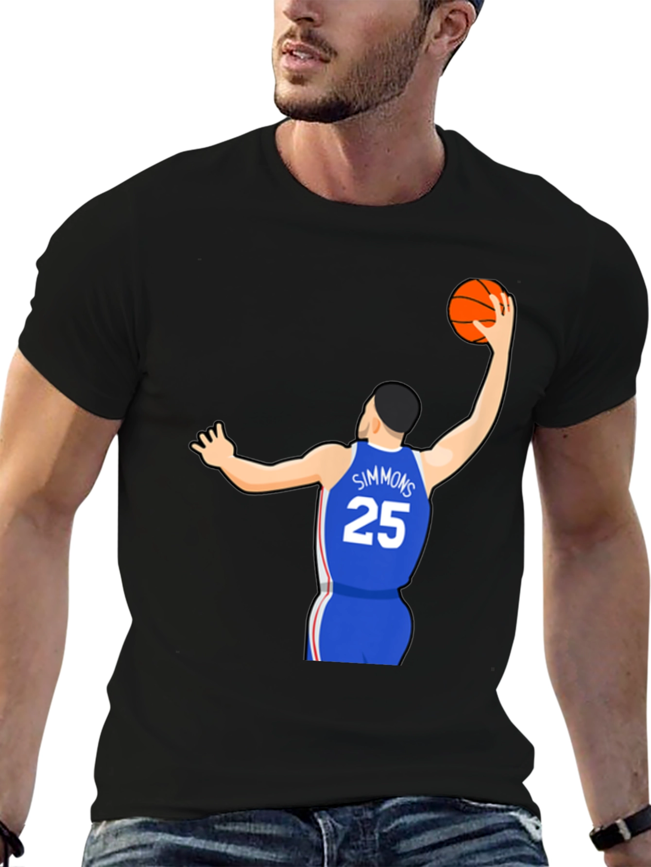 Simmons Jersey Graphic Tee - Basketball Fan Apparel