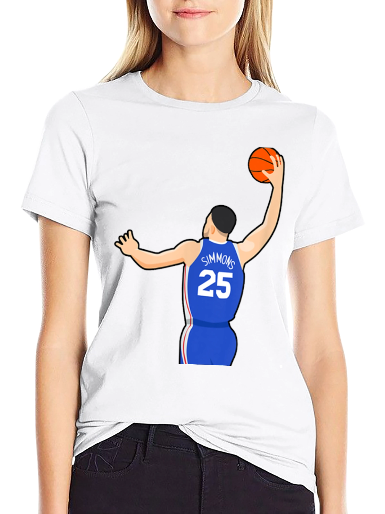 Simmons Jersey Graphic Tee - Basketball Fan Apparel