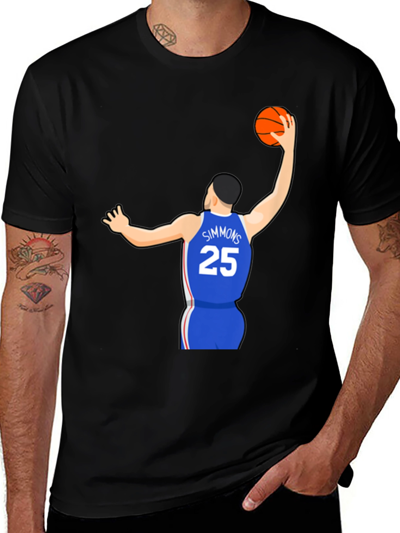 Simmons Jersey Graphic Tee - Basketball Fan Apparel