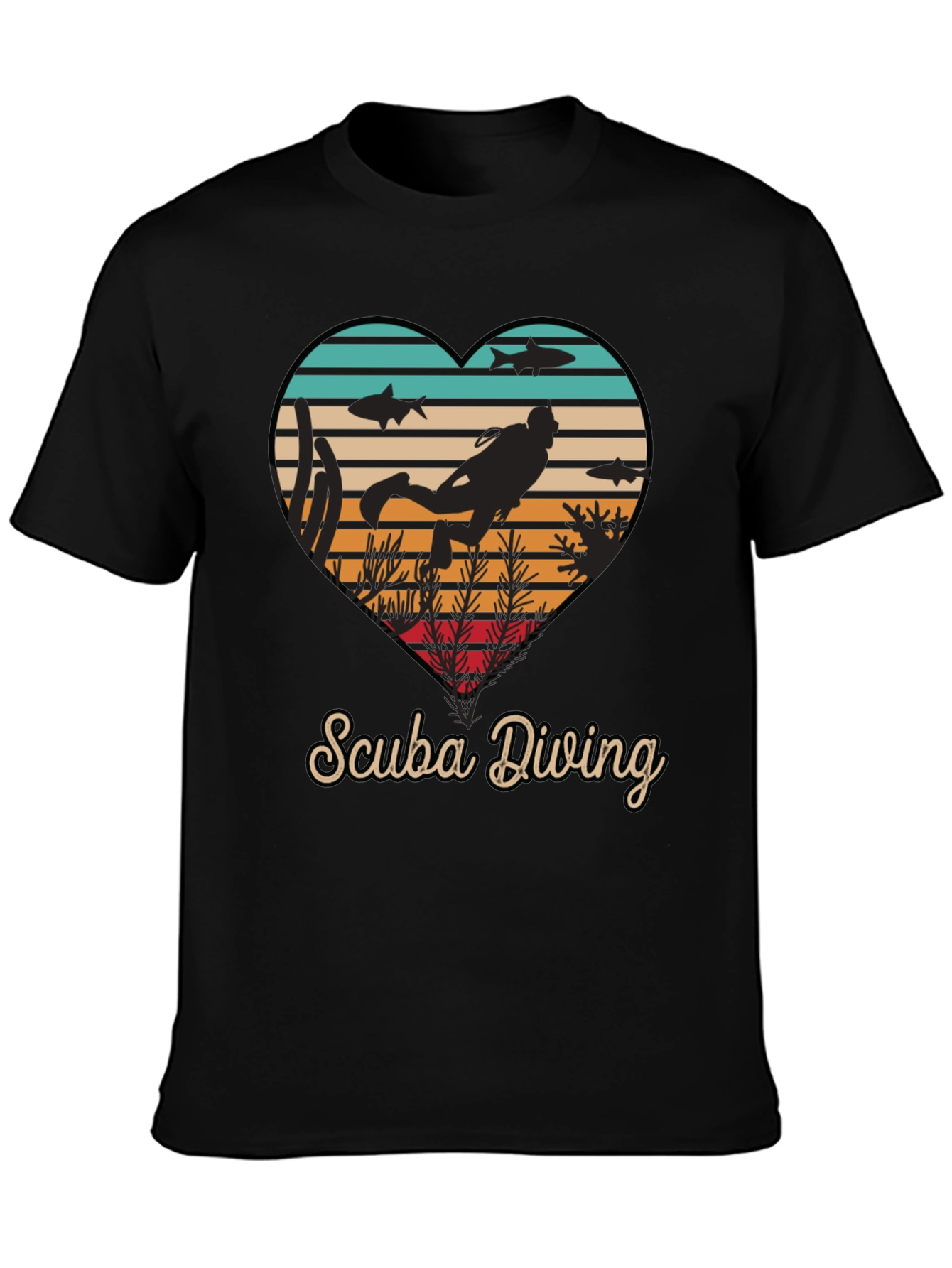 Scuba Diving Heart Design T-Shirt