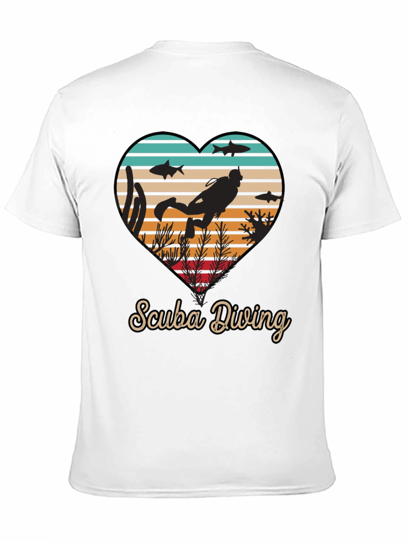 Scuba Diving Heart Design T-Shirt