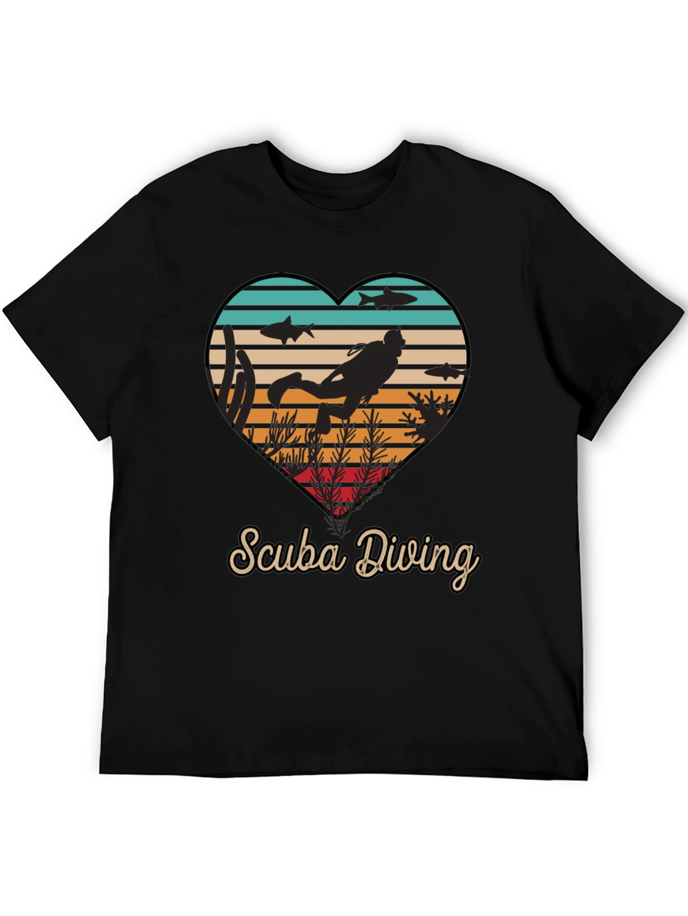 Scuba Diving Heart Design T-Shirt