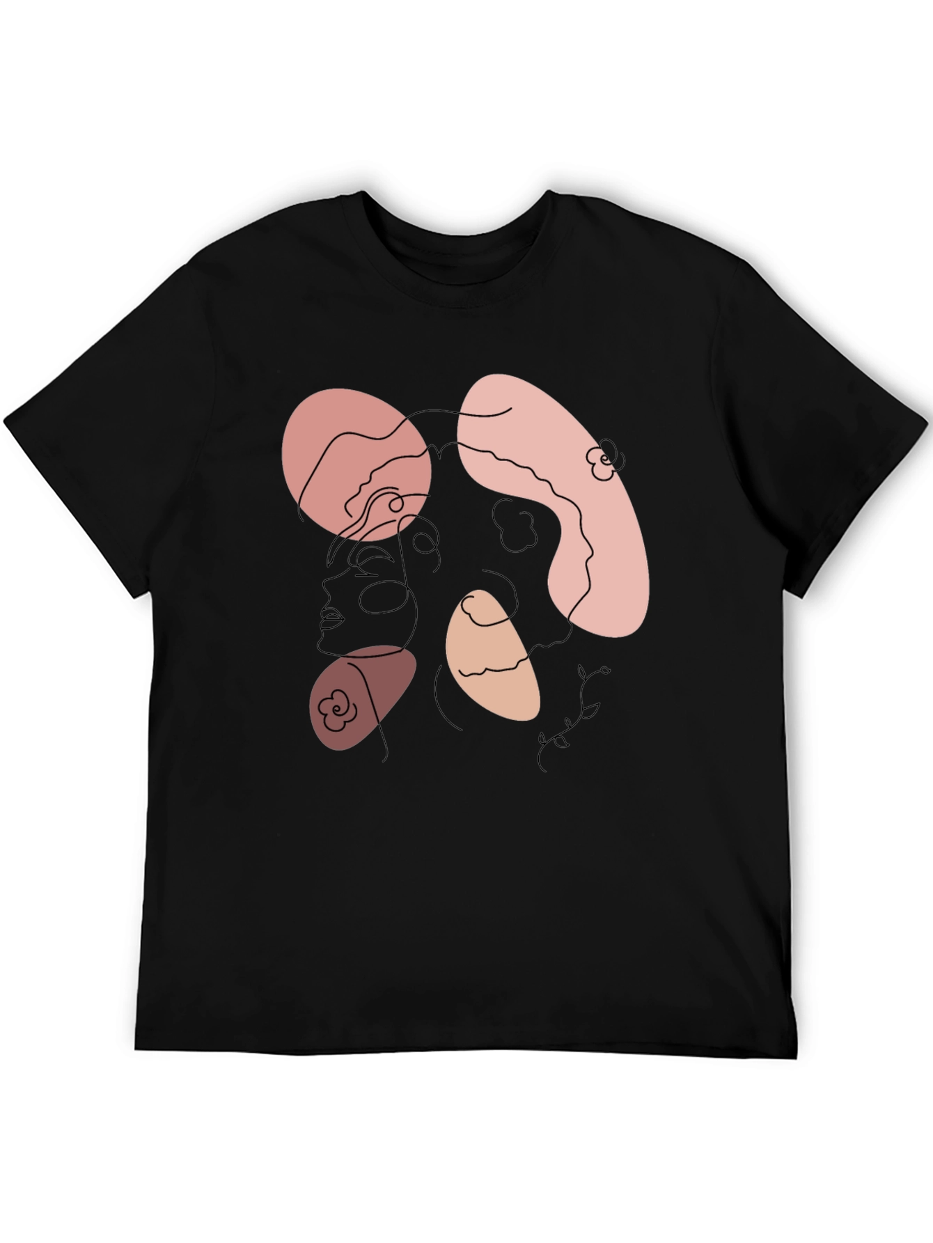Abstract Face Graphic Tee - Modern Art Shirt