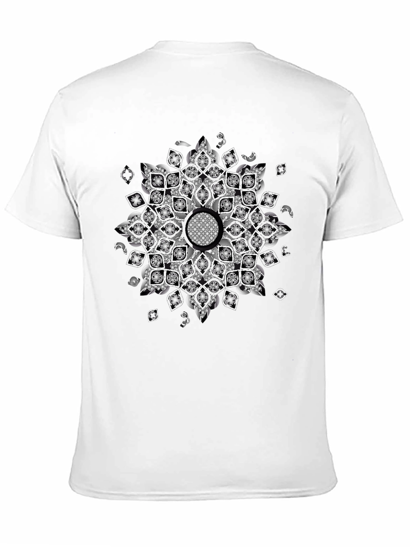 Black Tee with Mandala Design