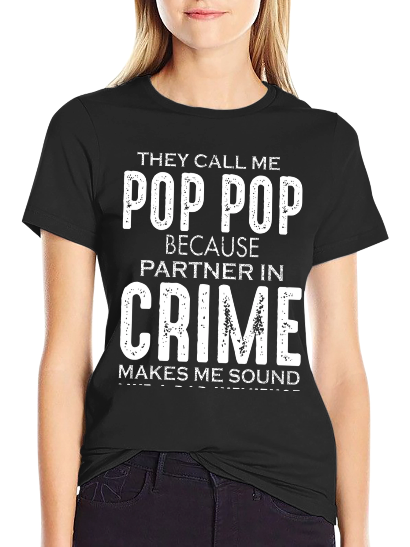 Pop Pop Partner in Crime Graphic T-Shirt
