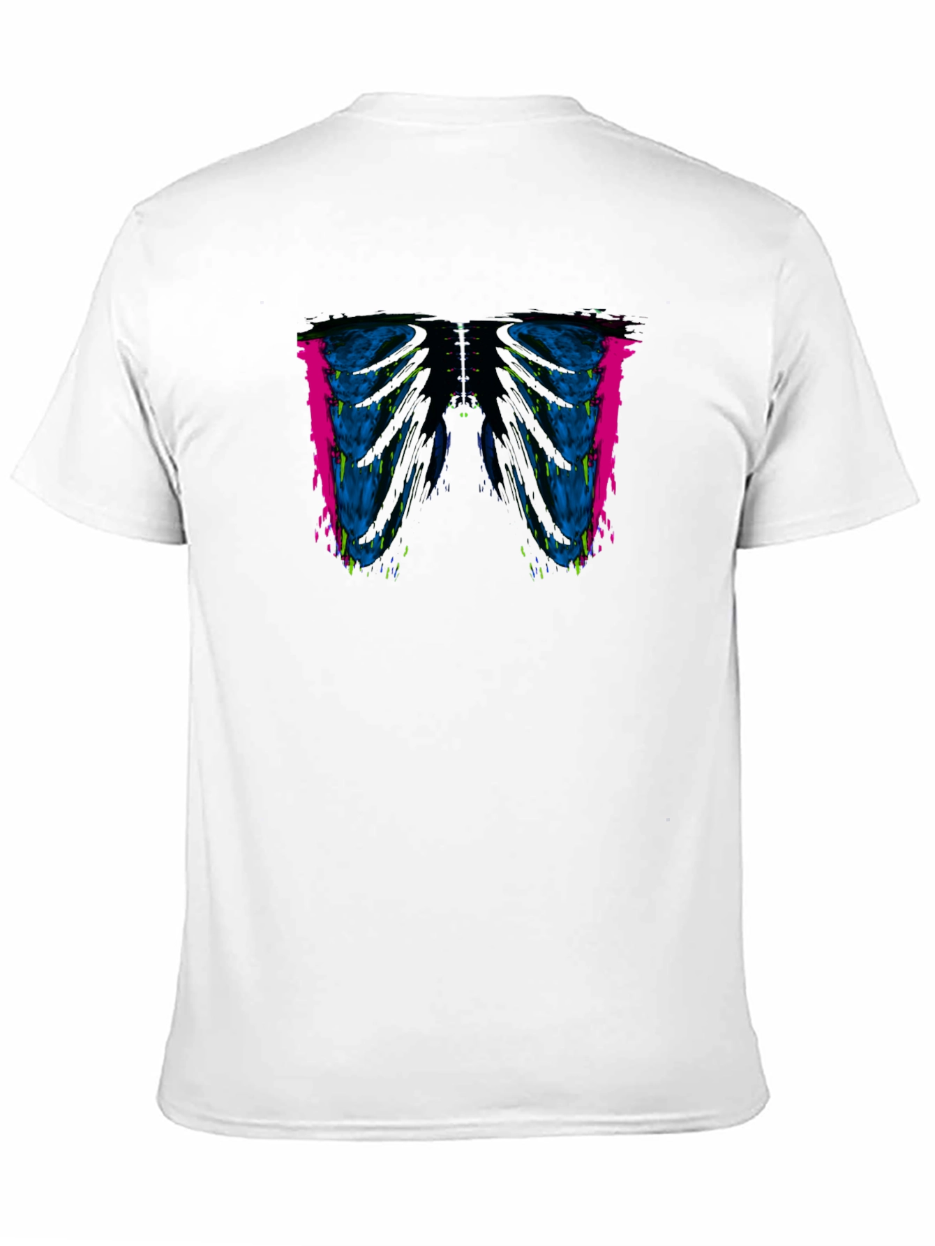 Edgy Rib Cage Graphic Tee - Modern Art Style